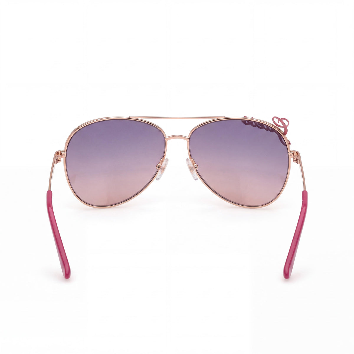 Gafas de sol GUESS GU773928Z60 para mujer con montura de metal en oro rosa, lentes de policarbonato degradado y protección UV, 60 mm, Photo 4