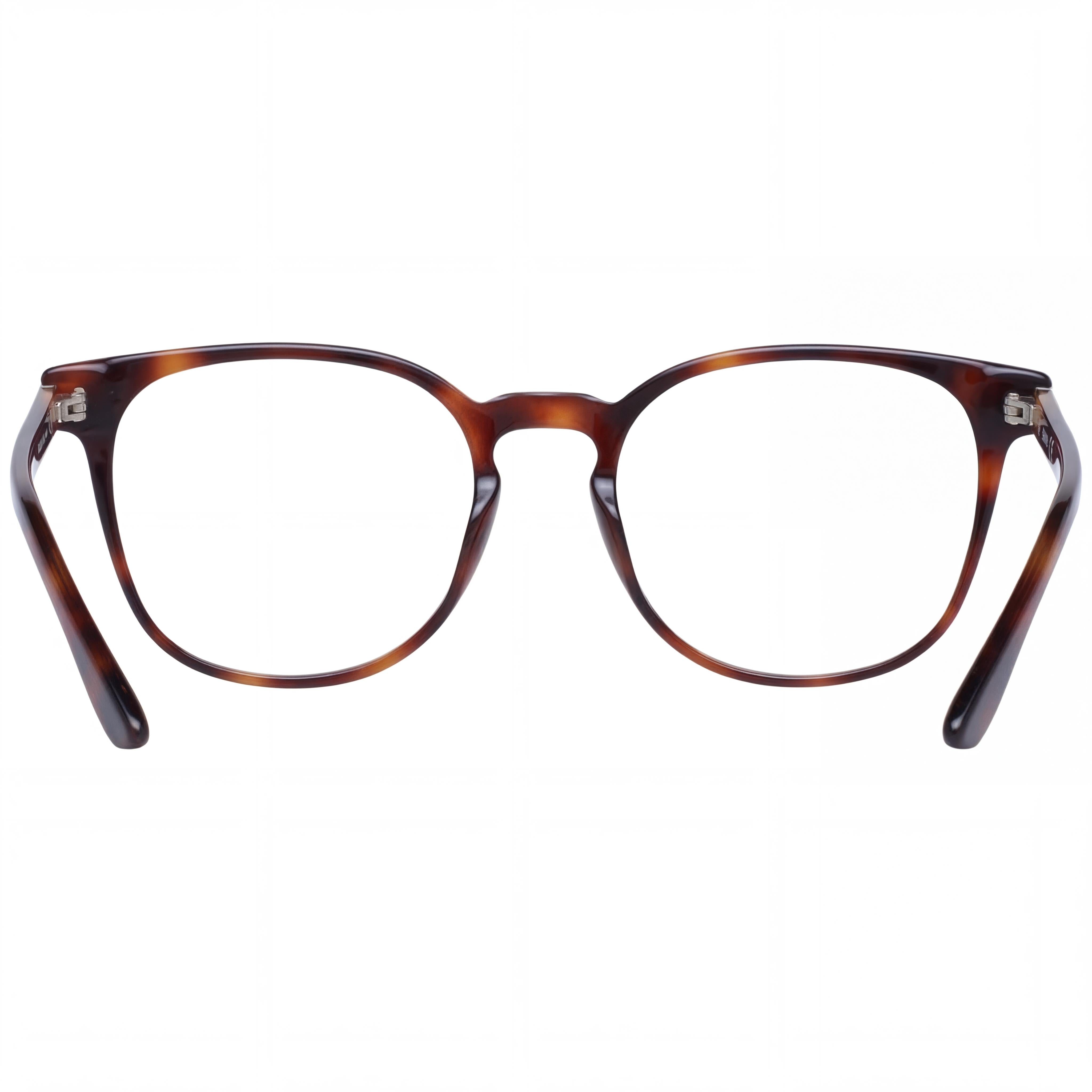 Gafas BMW casuales para hombre, redondas, plástico Havana rubio, lentes transparentes, 52-19-145mm, Photo 2