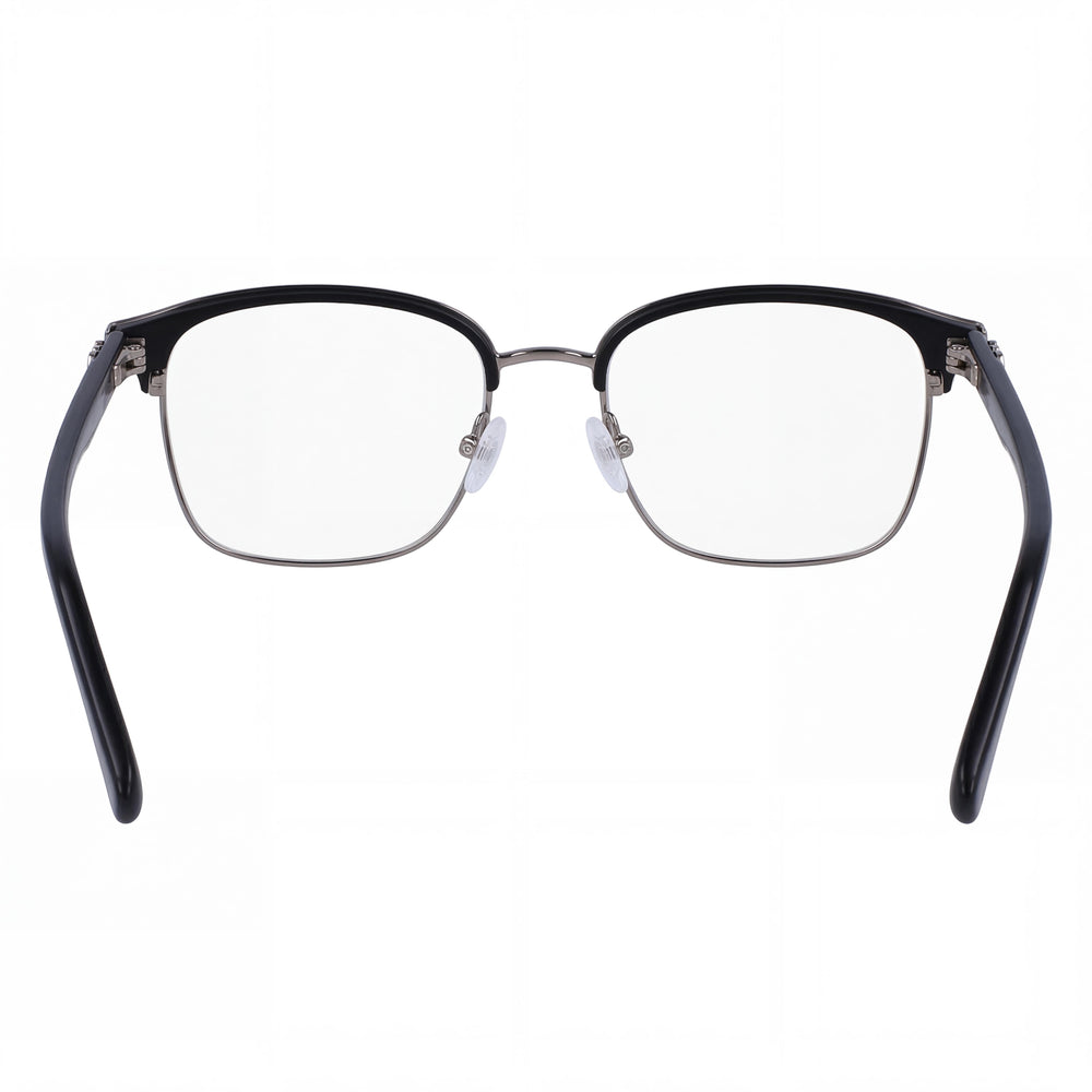 Salvatore Ferragamo SF2225 Modern Rectangular Alloy Steel Unisex Eyeglasses Ruthenium Black 53mm