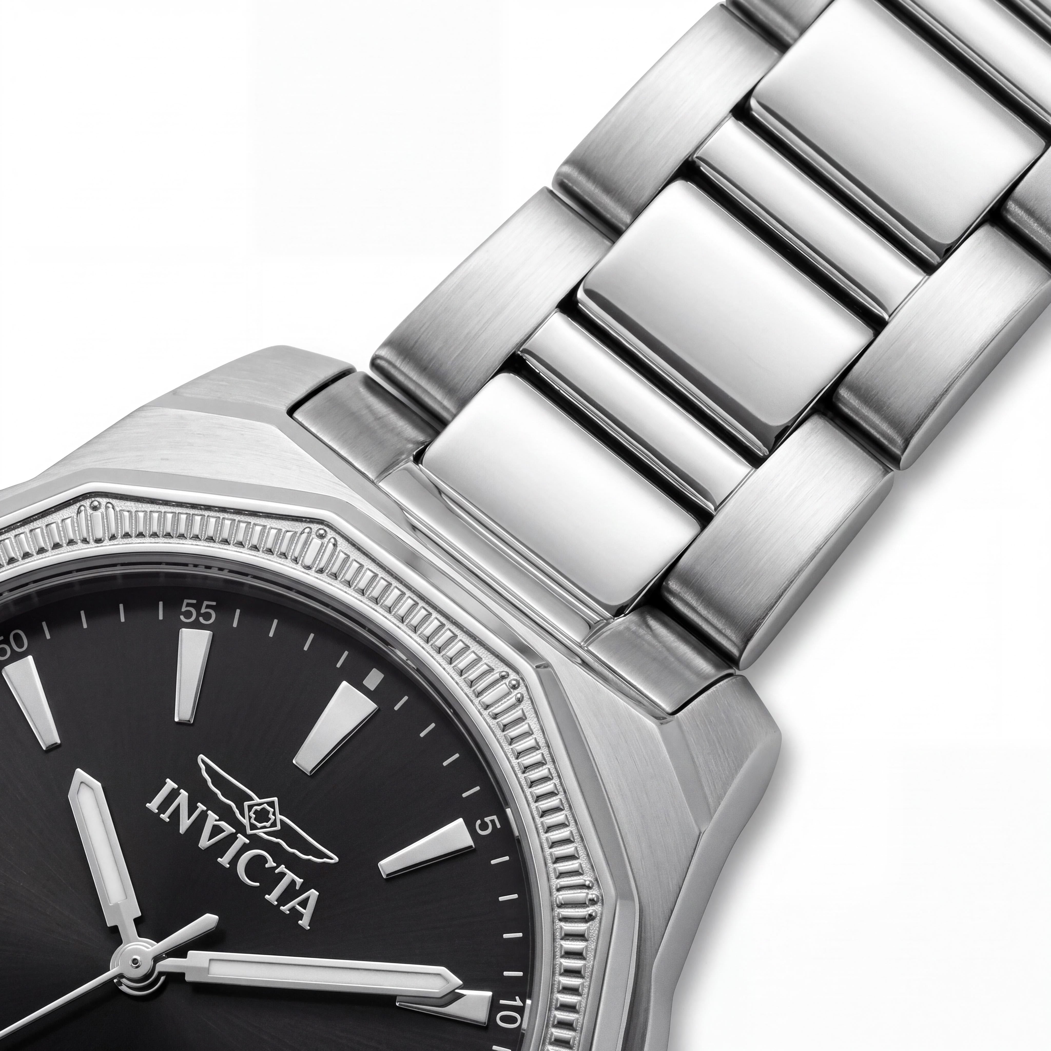 Invicta Speedway 49103 Unisex Quartz Stainless Steel Bracelet Watch 42mm Black Dial, Photo 3