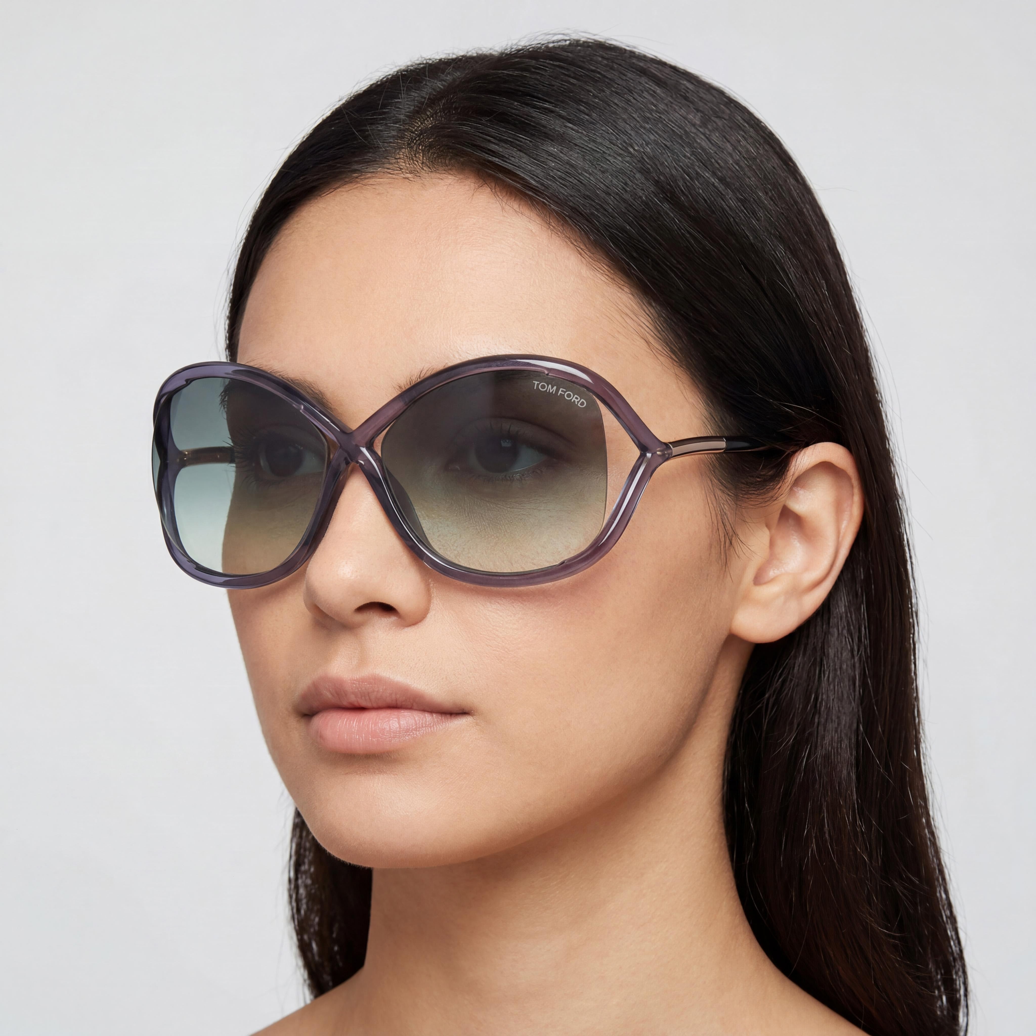 Tom Ford Ft0009 Unisex Black Acetate Frame Dark Grey Lens Sun-Reader UV Protection Sunglasses 64-14-110, Photo 4