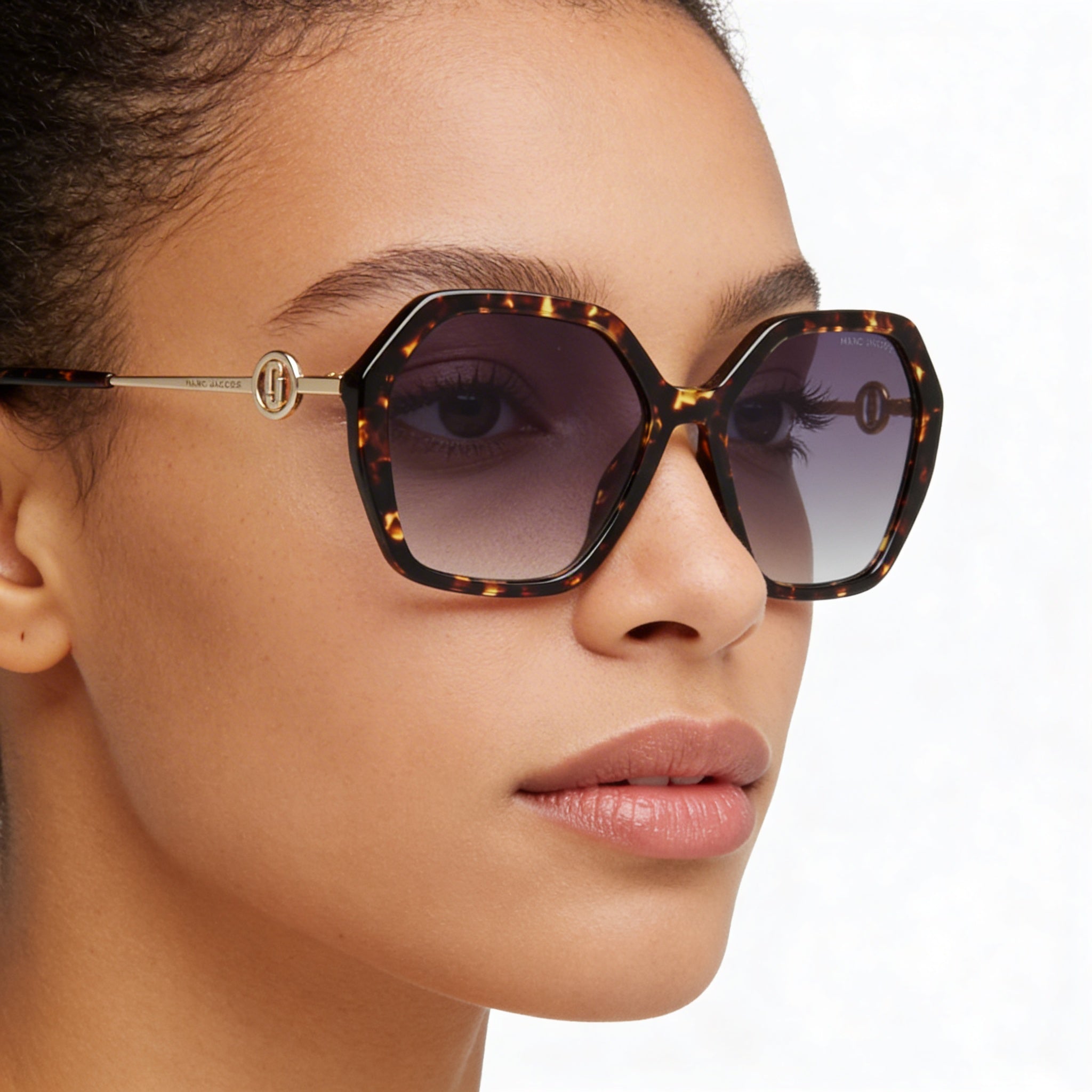 Marc Jacobs MARC 689/S Gafas de sol de moda para mujer de acetato Habana Gris con lentes Gris Azur 57-17-135, Photo 3