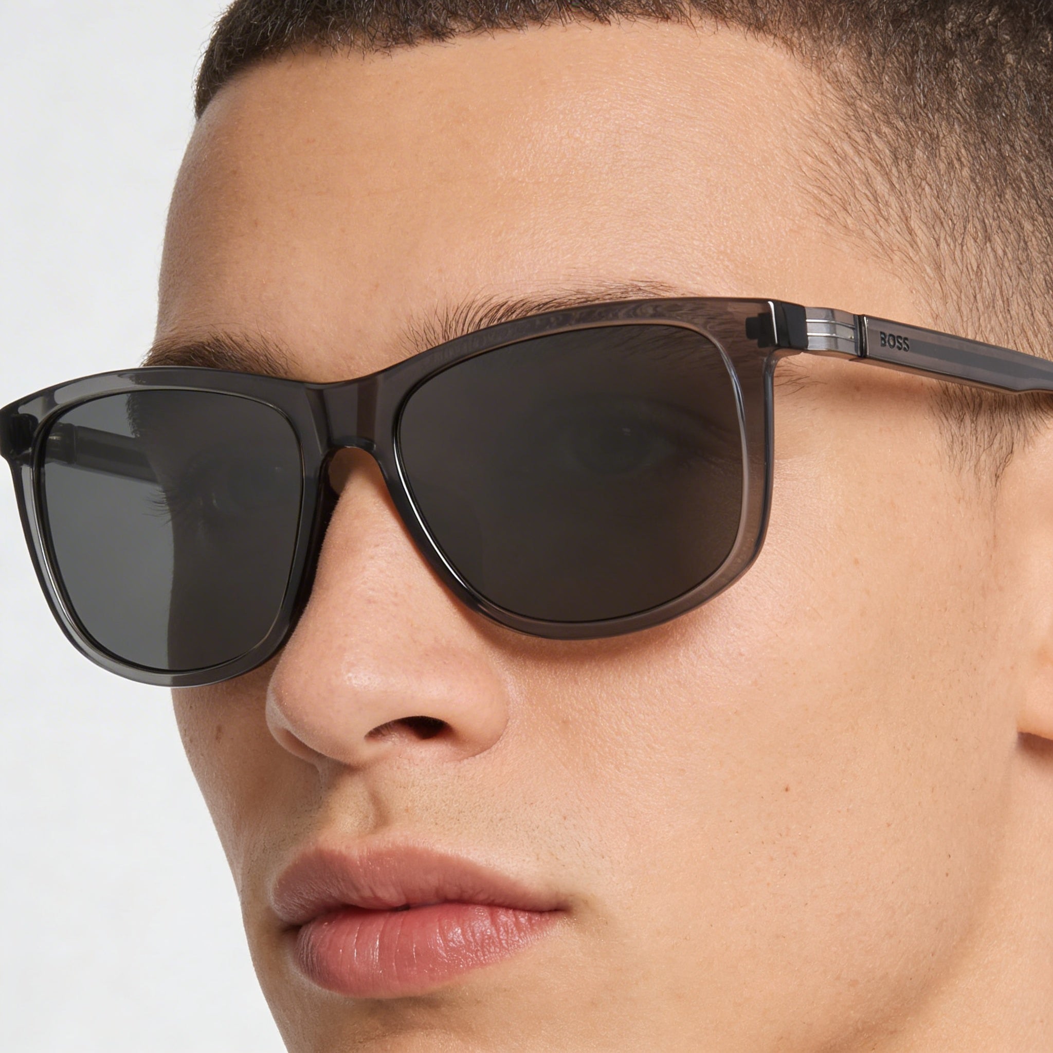 Hugo Boss BOSS 1617/F/S Grey Rectangle Sunglasses for Men, 59mm, Photo 3