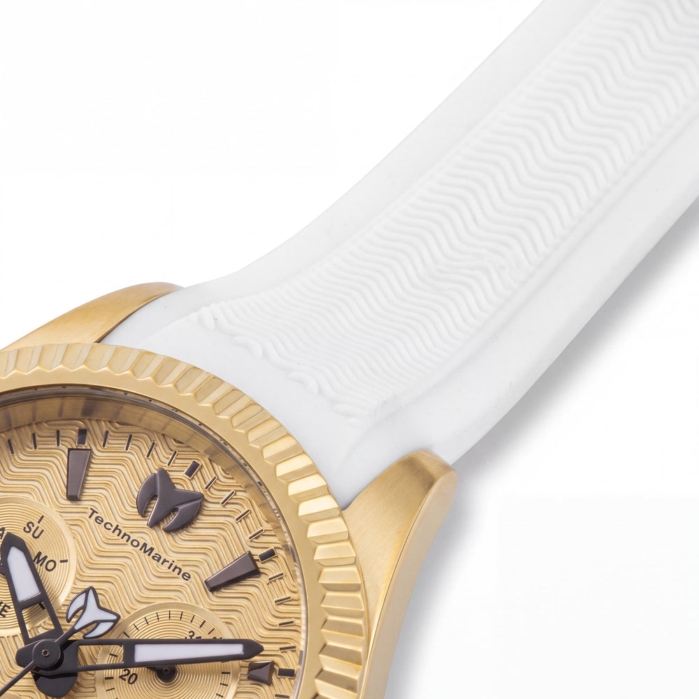 Reloj de Cuarzo Technomarine Sea Collection TM-724003 Unisex de Acero Inoxidable con Esfera Dorada de 38 mm