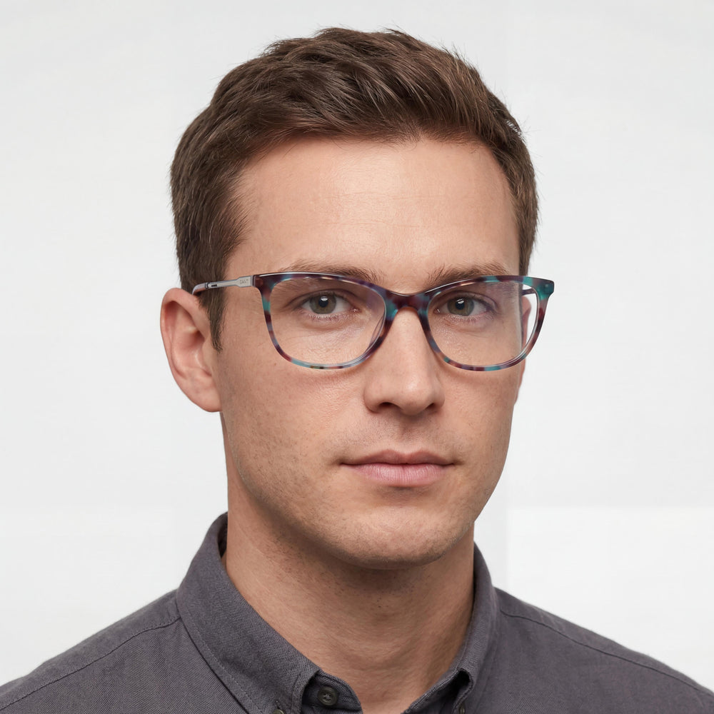 GANT Men's Violet Optical Eyeglasses Frames, Featuring Clear Demo Lenses, Prescription Ready for Custom RX Lenses