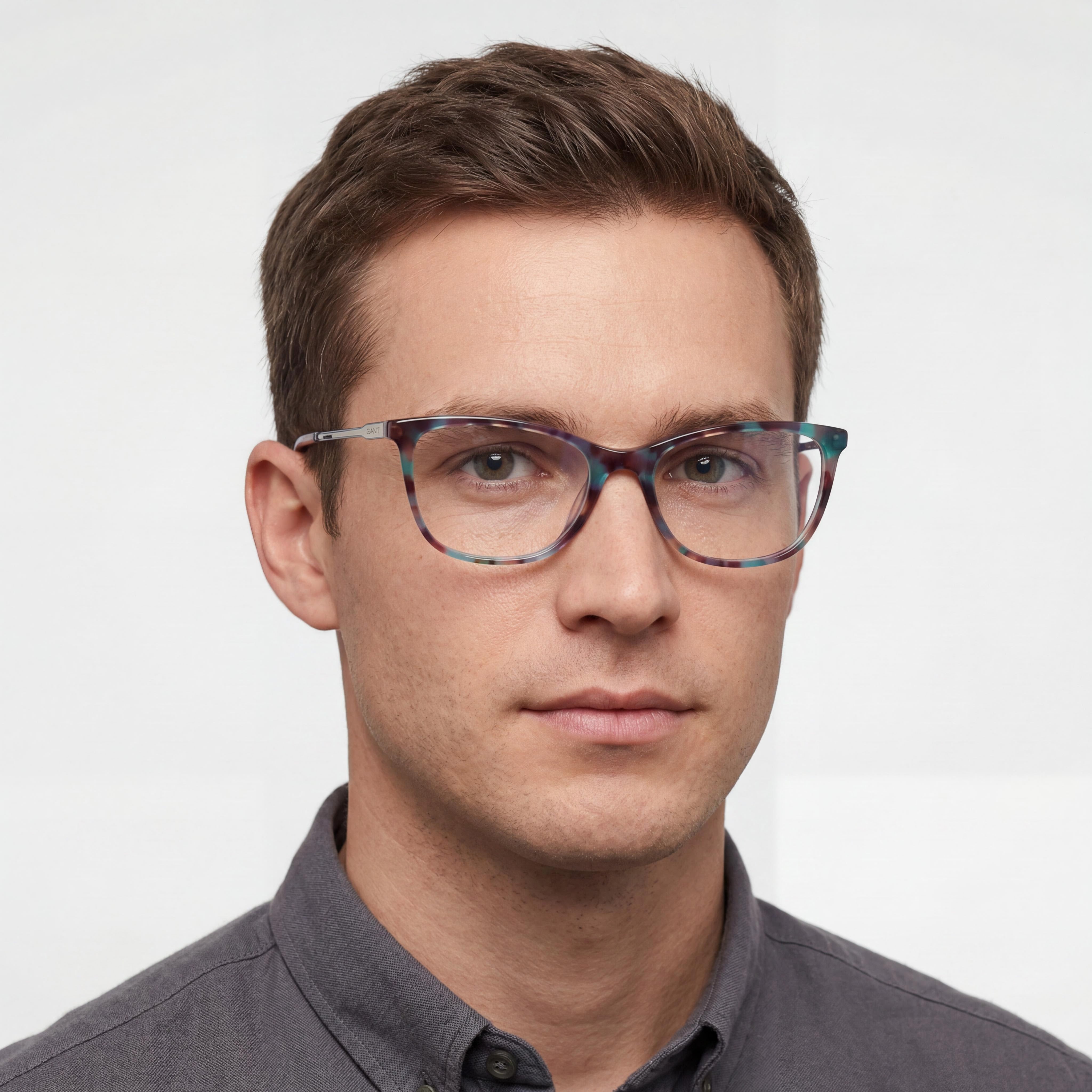 GANT Gafas de hombre violeta ópticas, con lentes de demostración transparentes, listas para lentes de prescripción personalizadas, Photo 3