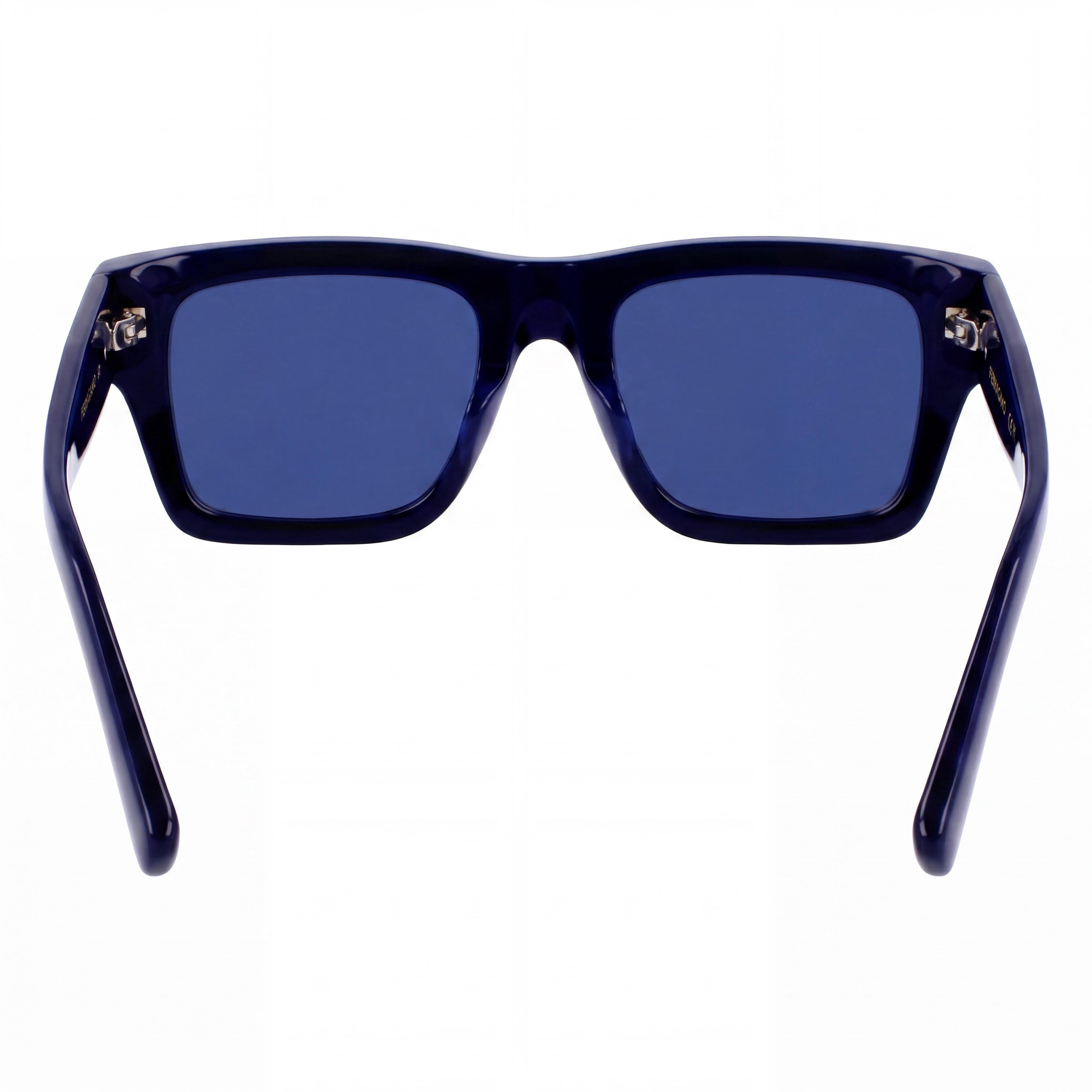 Ferragamo Sf2033s Unisex Blue Titanium Frame Eyeglasses with Blue Lenses, Protection 53mm, Photo 4