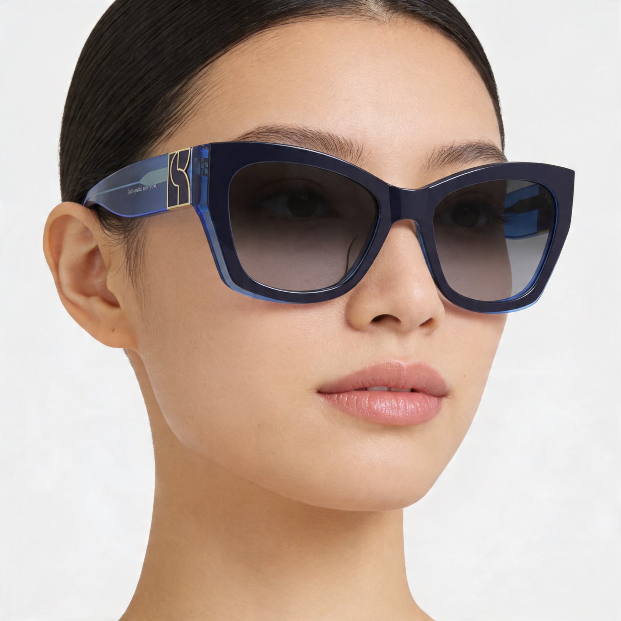 kate spade new york KS JAYDA/G/S Gafas de Sol para Mujer, Acetato Azul, Lente Gris Oscuro, 100 % Protección UV 53-19-140, Photo 4