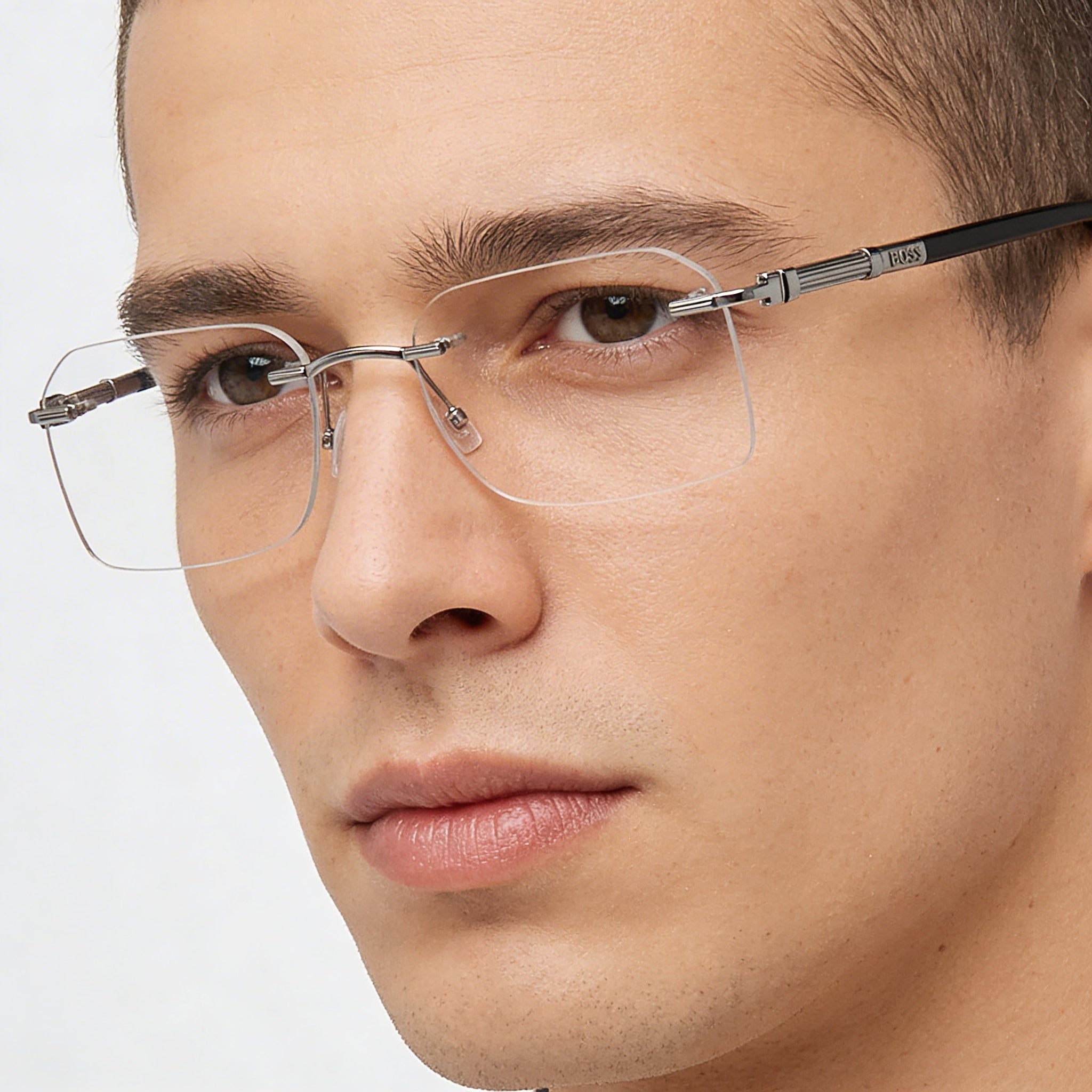 Hugo Boss 1551/a Men's Metal Eyeglasses Ruthenium Black 54/20, Photo 4