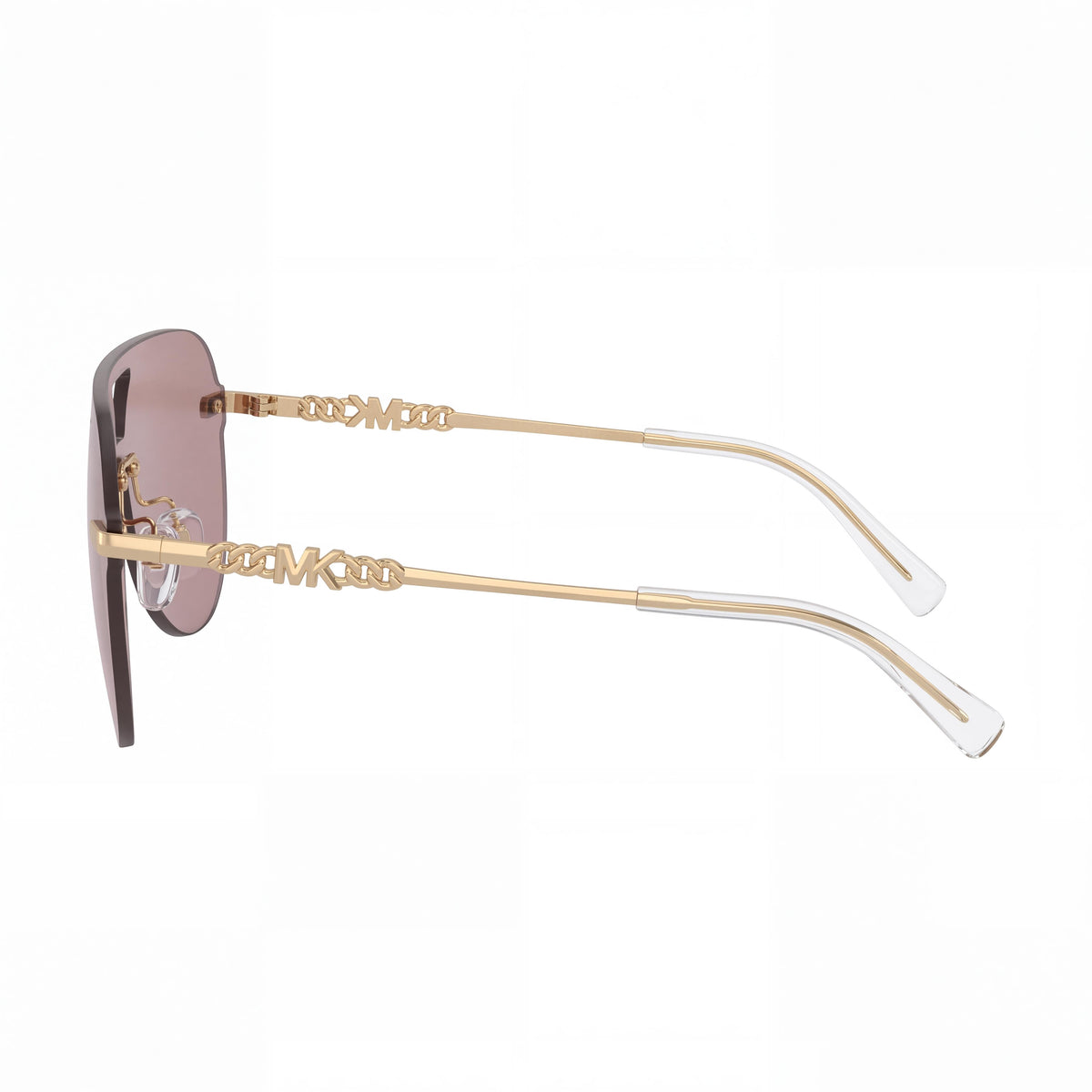 Michael Kors Mk1149 Cyprus Women's Aviator Metal Sunglasses, Pink Solid Back Mirrored, 100% UV Protection, Photo 3