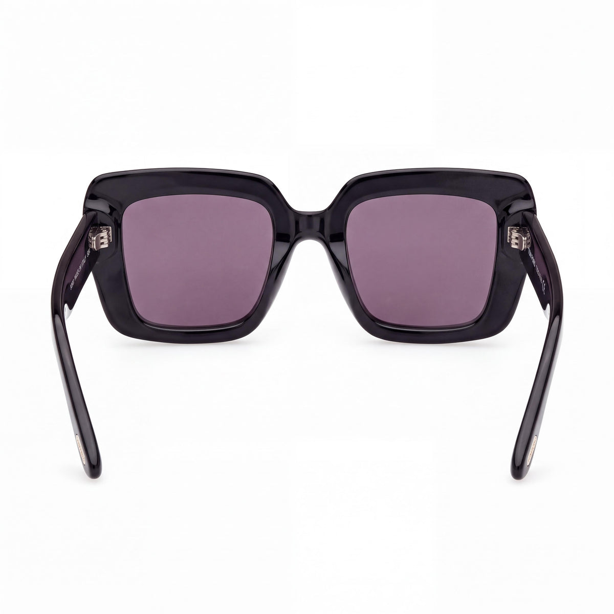 Tom Ford Esme FT1157 Women's Shiny Black Acetate Square Smoke Non-Polarized UV Protection Sunglasses 50, Photo 3