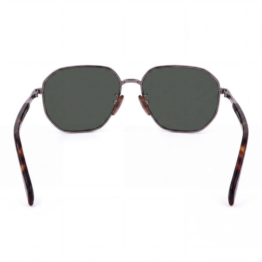 Gafas de sol David Beckham modernas para hombre con montura metálica de rutenio Habana 60mm