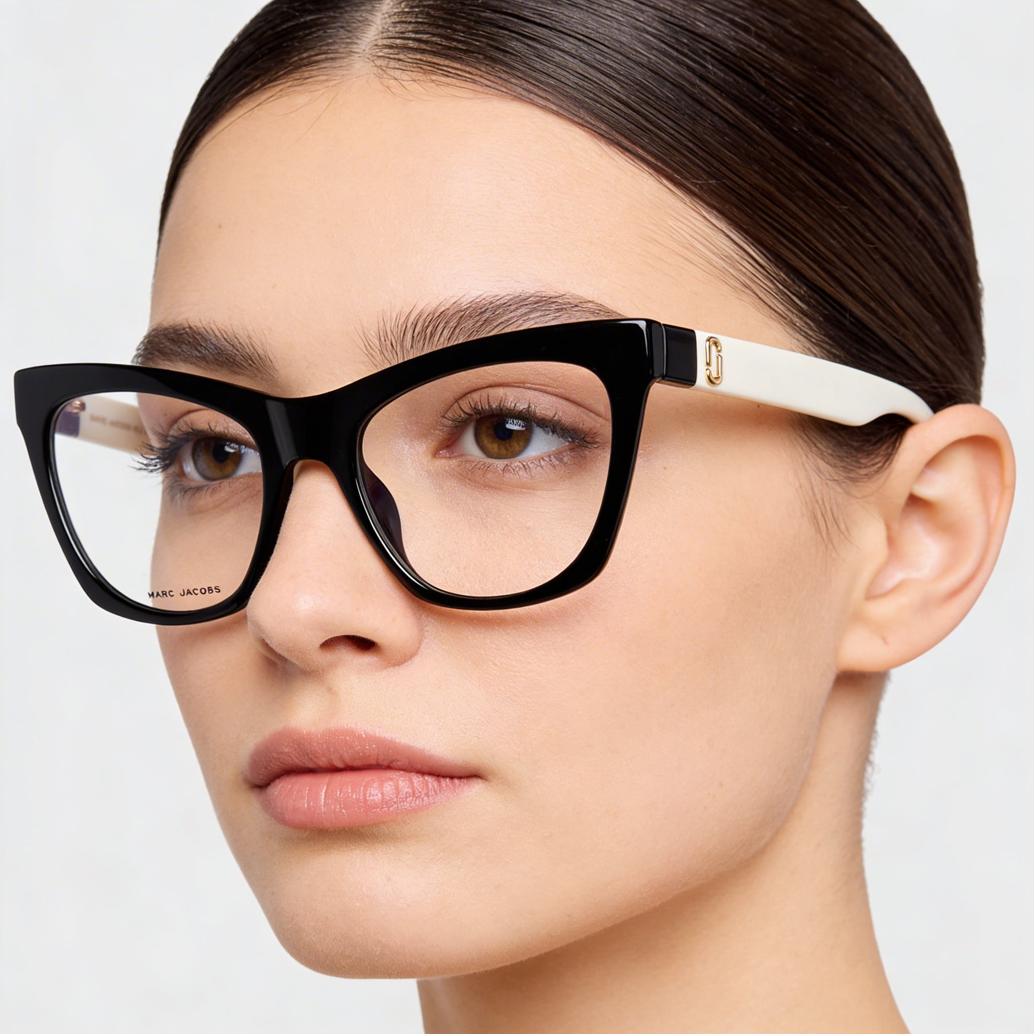Gafas de sol Marc Jacobs Marc 649 para mujer con montura de celulosa blanca y negra y lentes de policarbonato, 53 mm, Photo 5