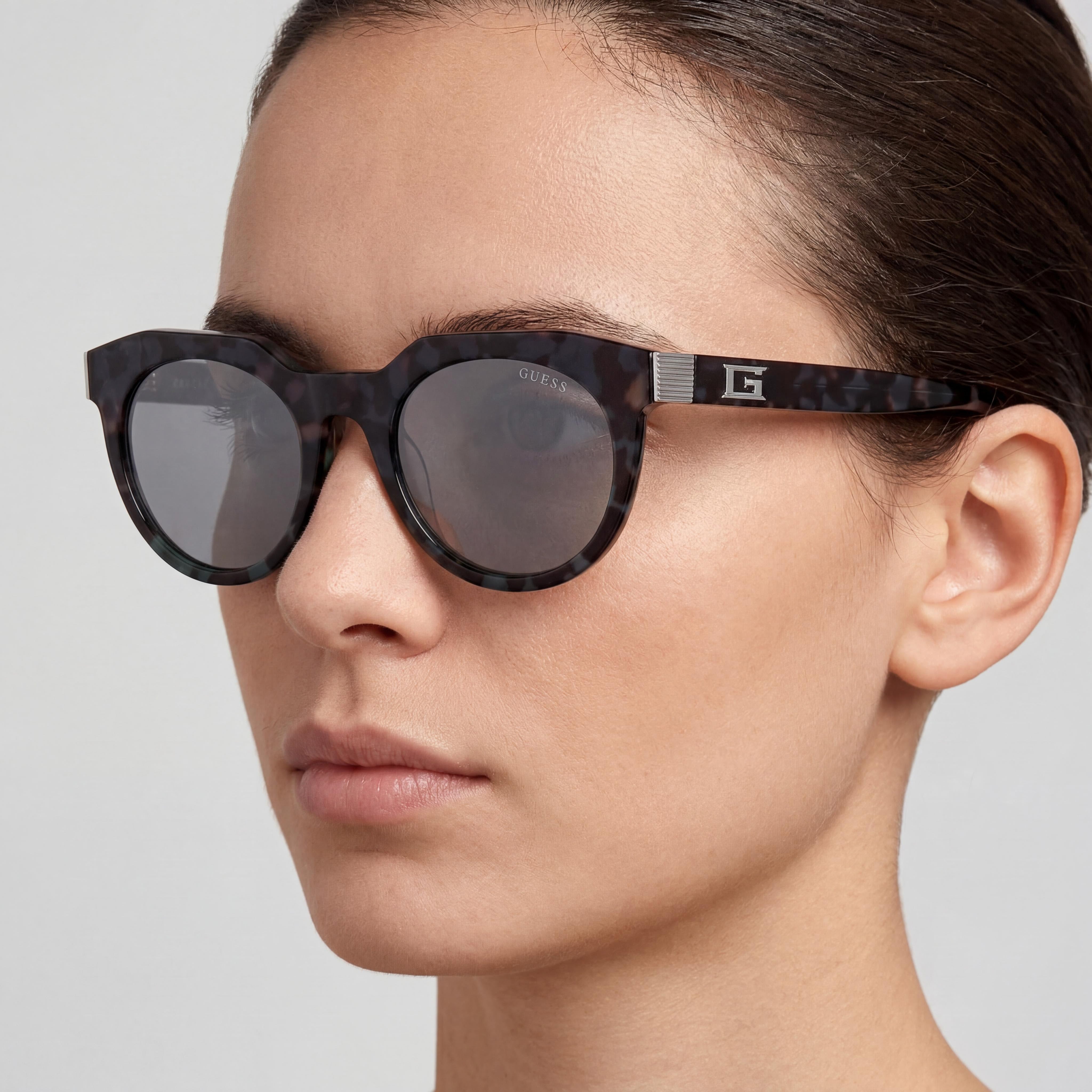 GUESS Casual Unisex UV Protection Acetate Sunglasses Dark Green Avana Frame Avana Lens 49-21-145, Photo 5