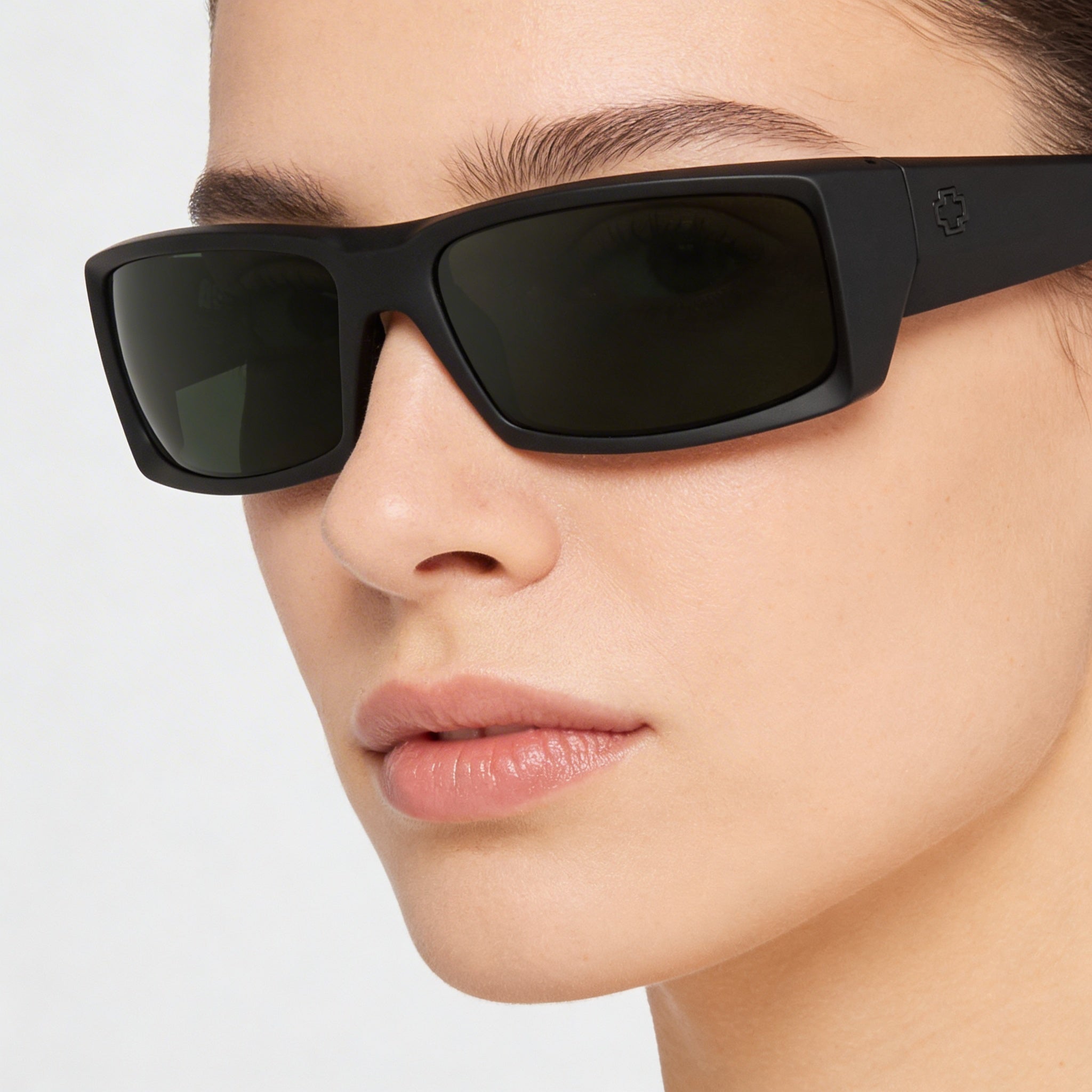 Spy General Women's Lightweight Polarized 100% UV Sunglasses Soft Matte Black Happy Gray Green Polar 60mm, Photo 4