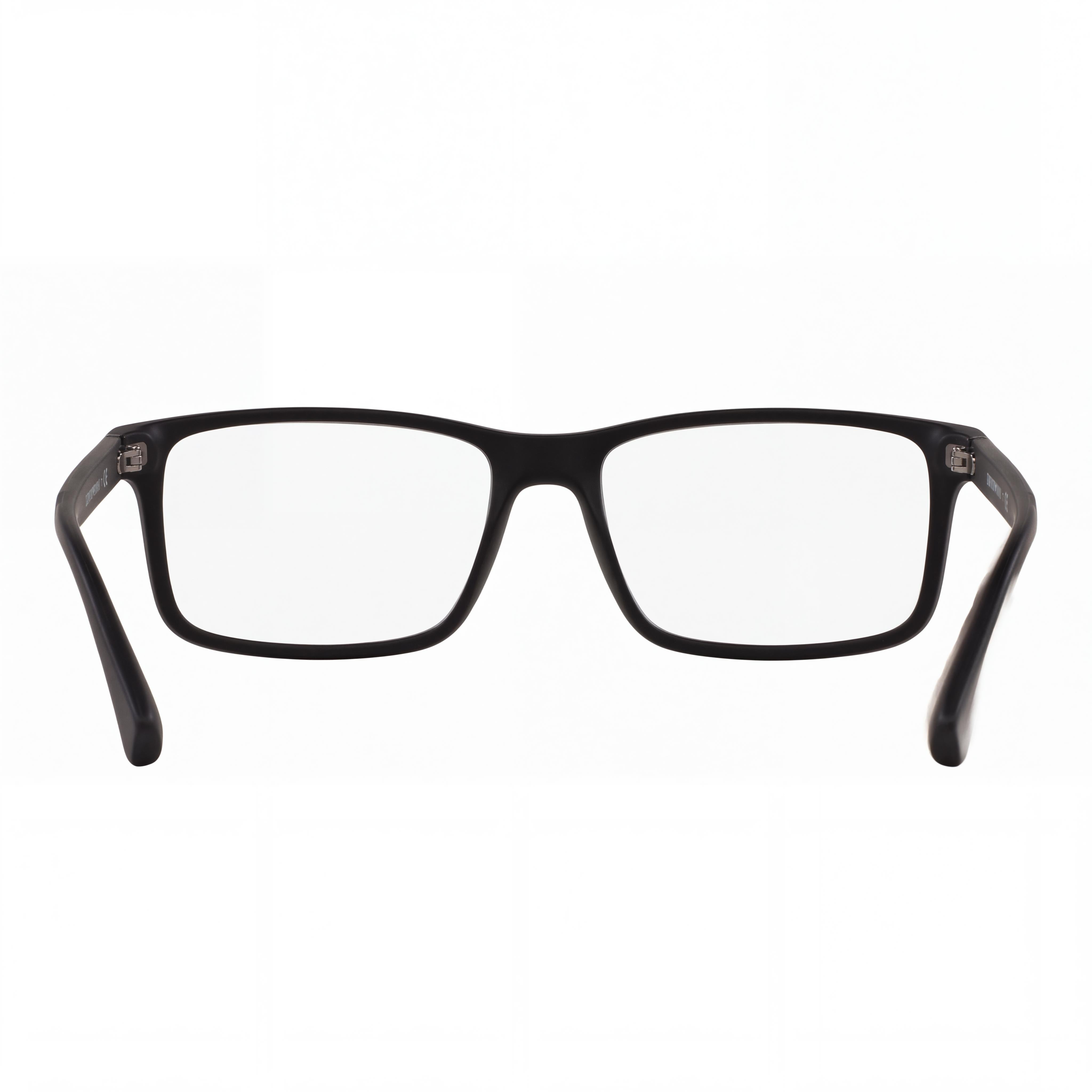 Emporio Armani EA3038 Men's Full Rim Rectangle Plastic Frame Eyeglasses Rubber Black Lens Width 54mm, Photo 4