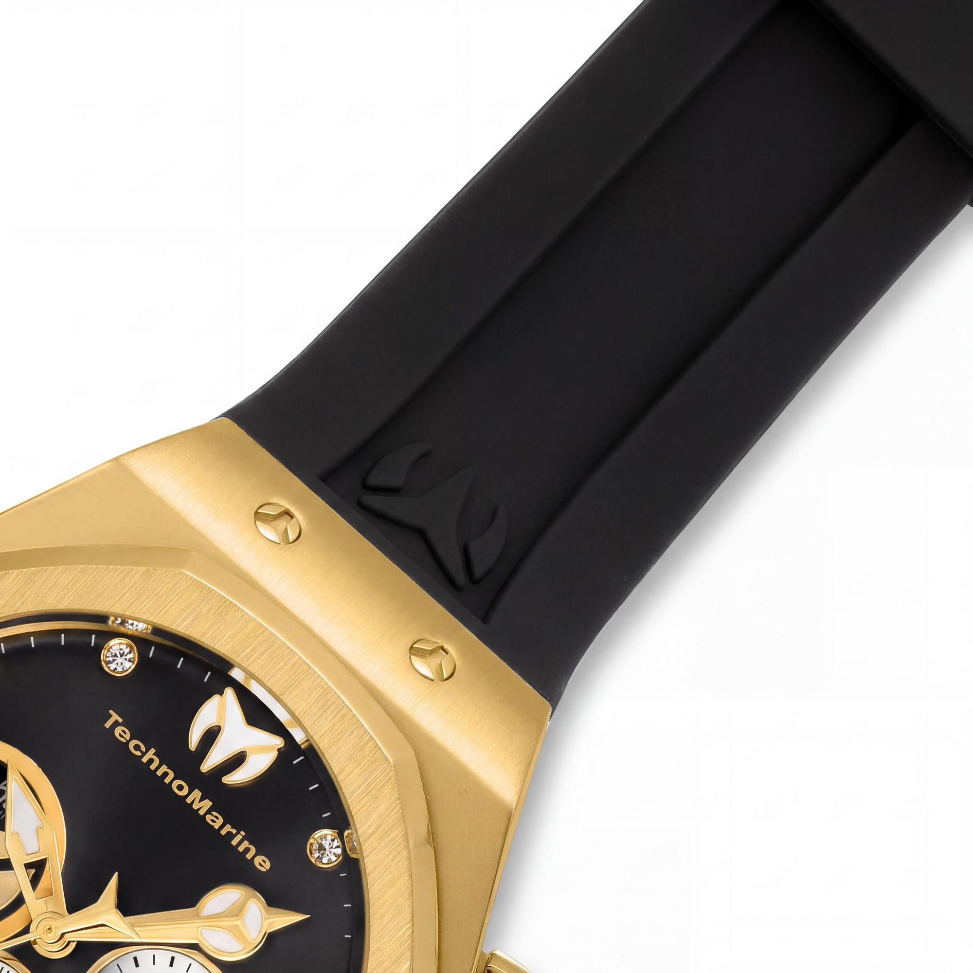 TechnoMarine Reef TM-520002 Men's 45mm Black Stainless Steel Quartz Watch with Second Hand, 20ATM Water Resistant, Photo 3