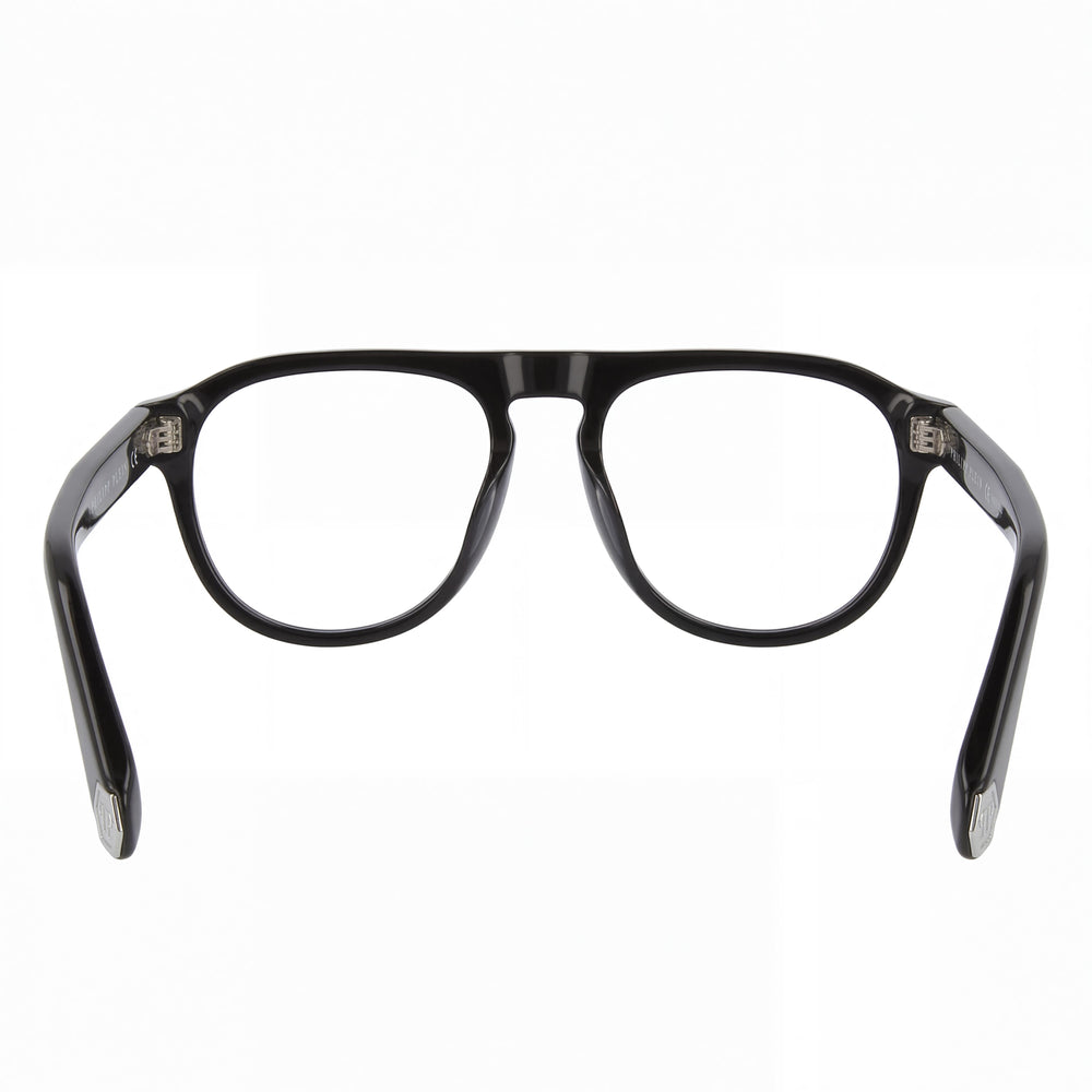 Gafas Philipp Plein Vpp016m unisex de montura de plástico en negro brillante con lentes multicolor, ancho de lente 55 mm