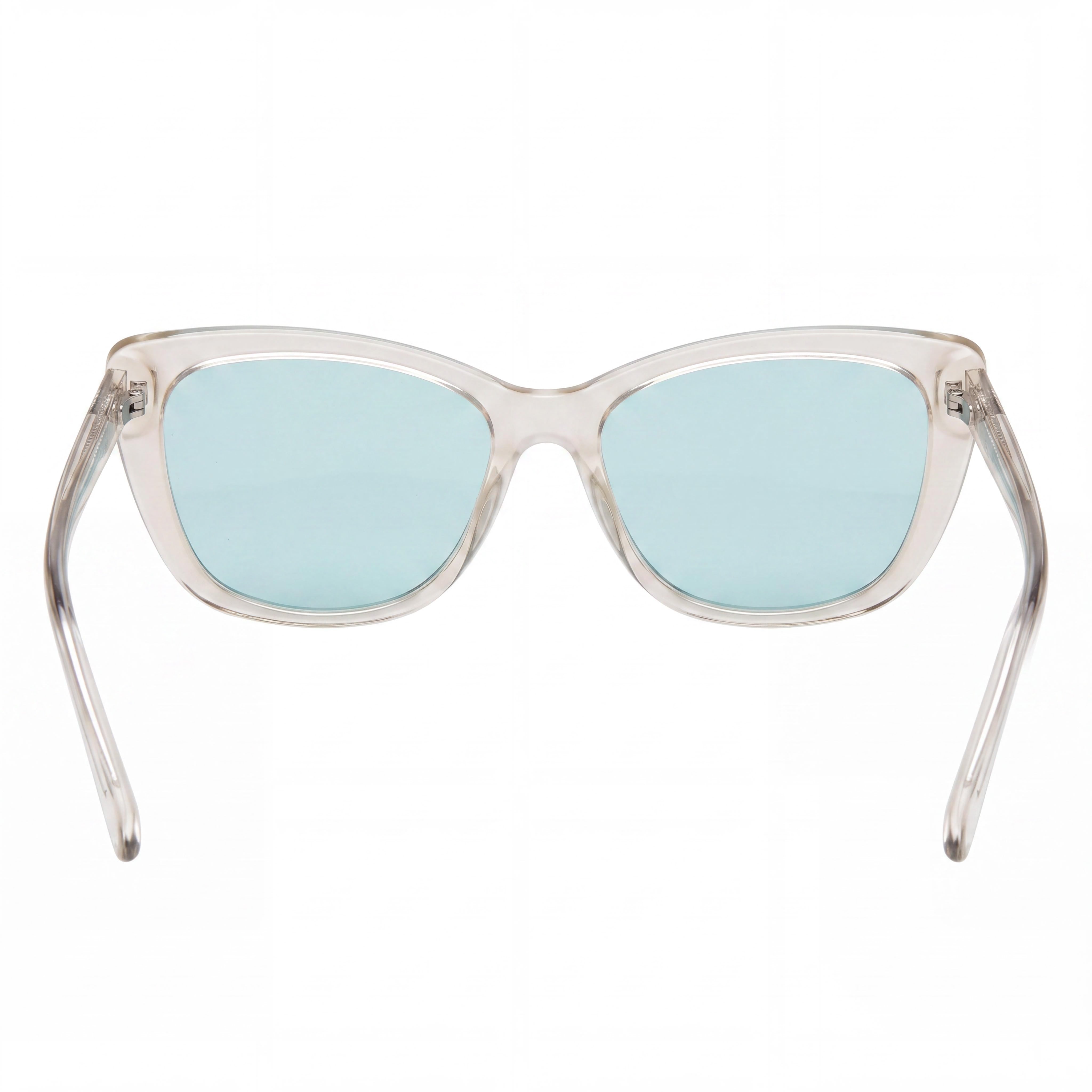 GUESS Women's Classic Plastic Sunglasses, Crystal Blue Frame, Blue Lenses, 100% UV Protected, 55-16-140mm, Photo 4