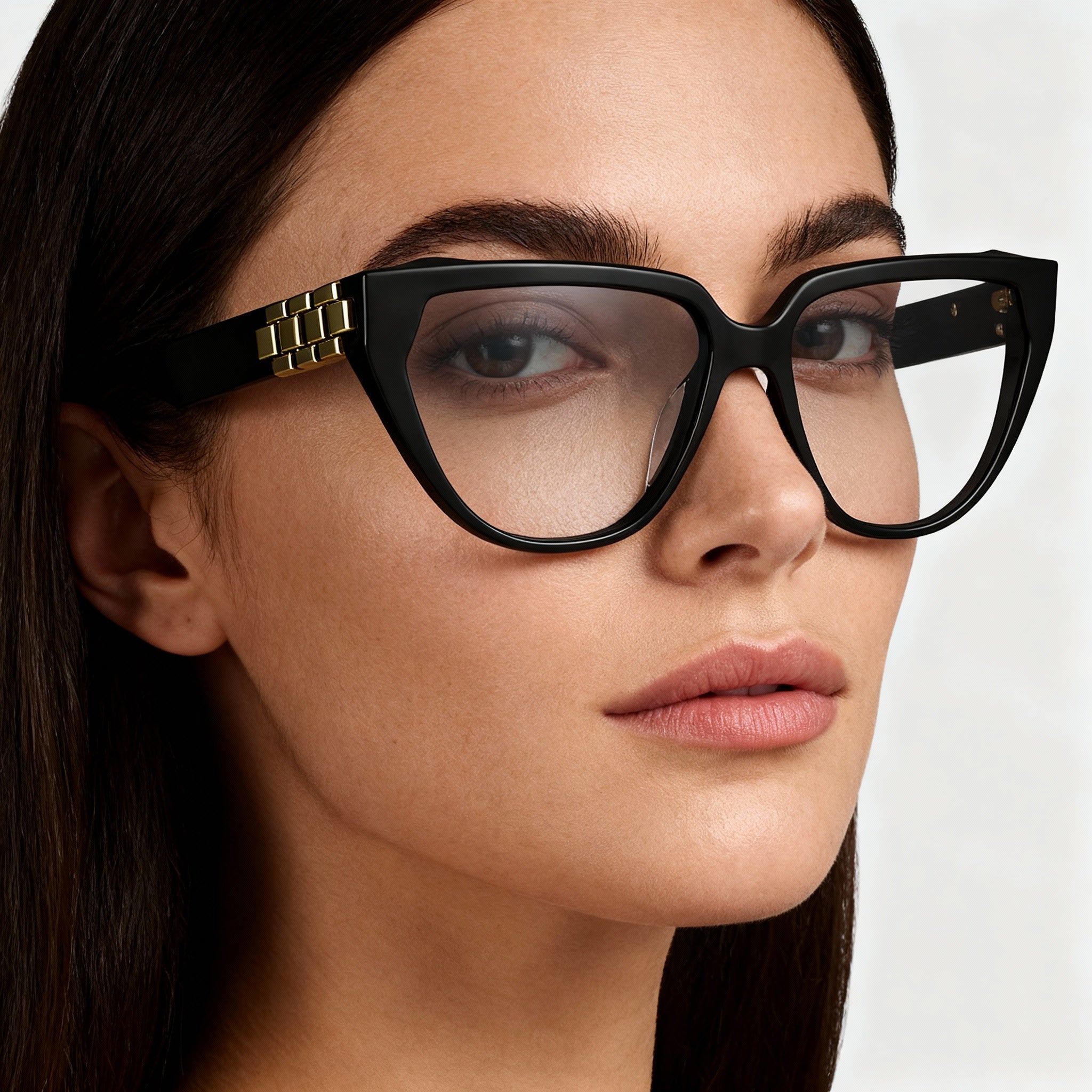 Victoria Beckham Modern Women's Black Acetate Frame Sunglasses with Black Non-Polarized Lenses, 54mm Lens Width, Photo 3
