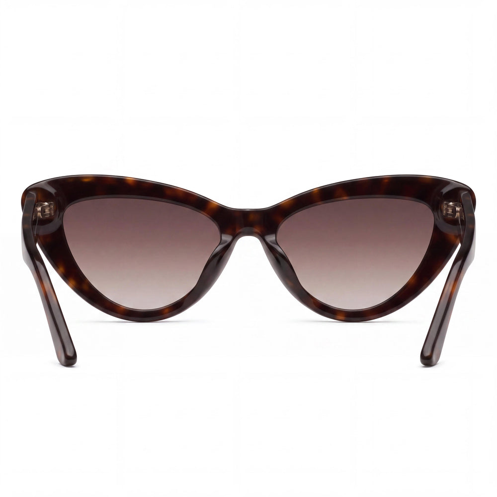 GAFAS DE SOL DE ACETATO OJOS DE GATO TEMPTED para Mujer de QUAY AUSTRALIA, Tortuga Neutro Marrón 67 mm, Protección UV No Polarizadas
