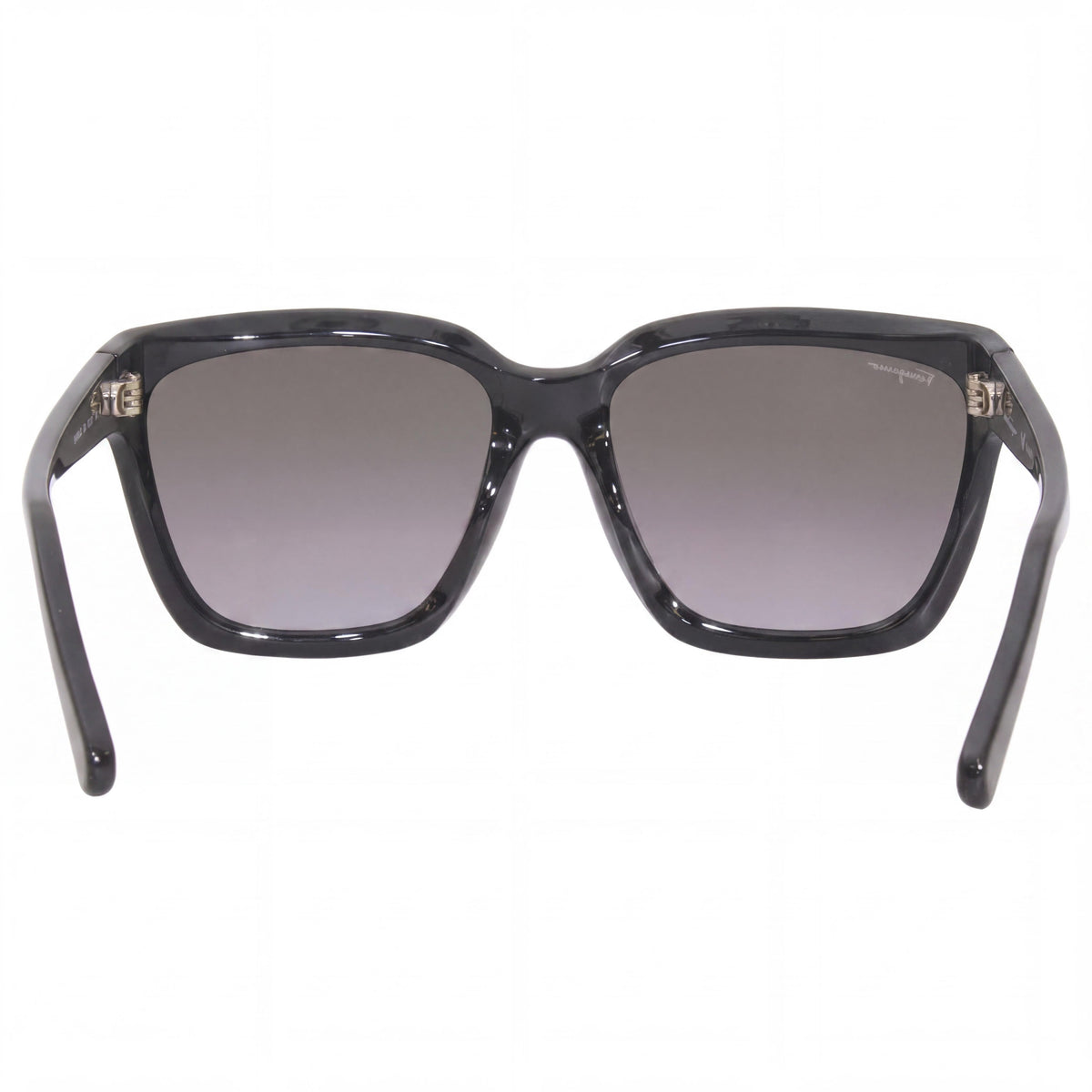 Gafas de sol Ferragamo Classic para mujer, acetato brillante negro, montura completa, lentes grises degradadas, 59 mm, Photo 3