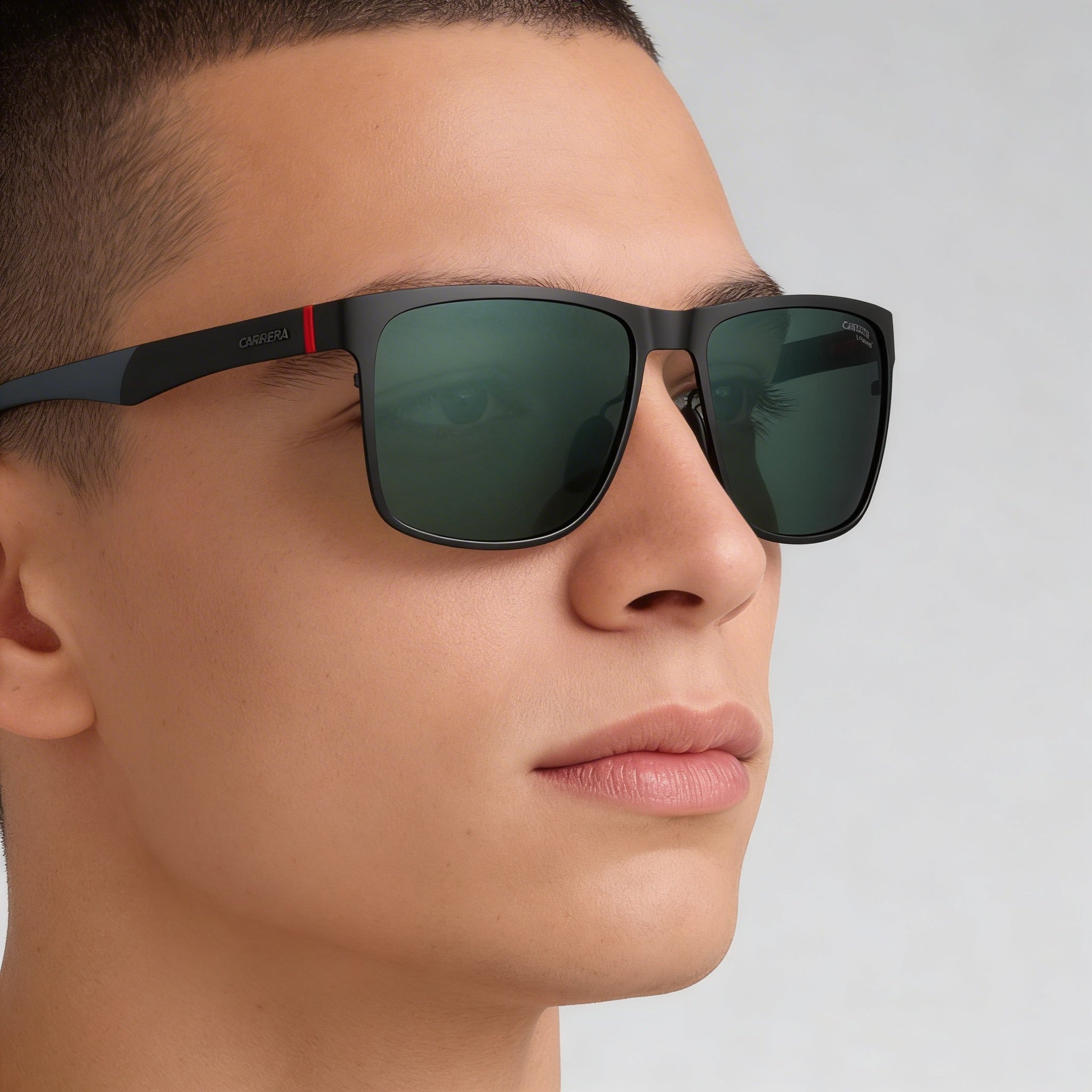 Carrera 8026/S Unisex Matte Black Alloy Steel Gradient Non-Polarized UV Protected 57mm Sunglasses, Photo 4