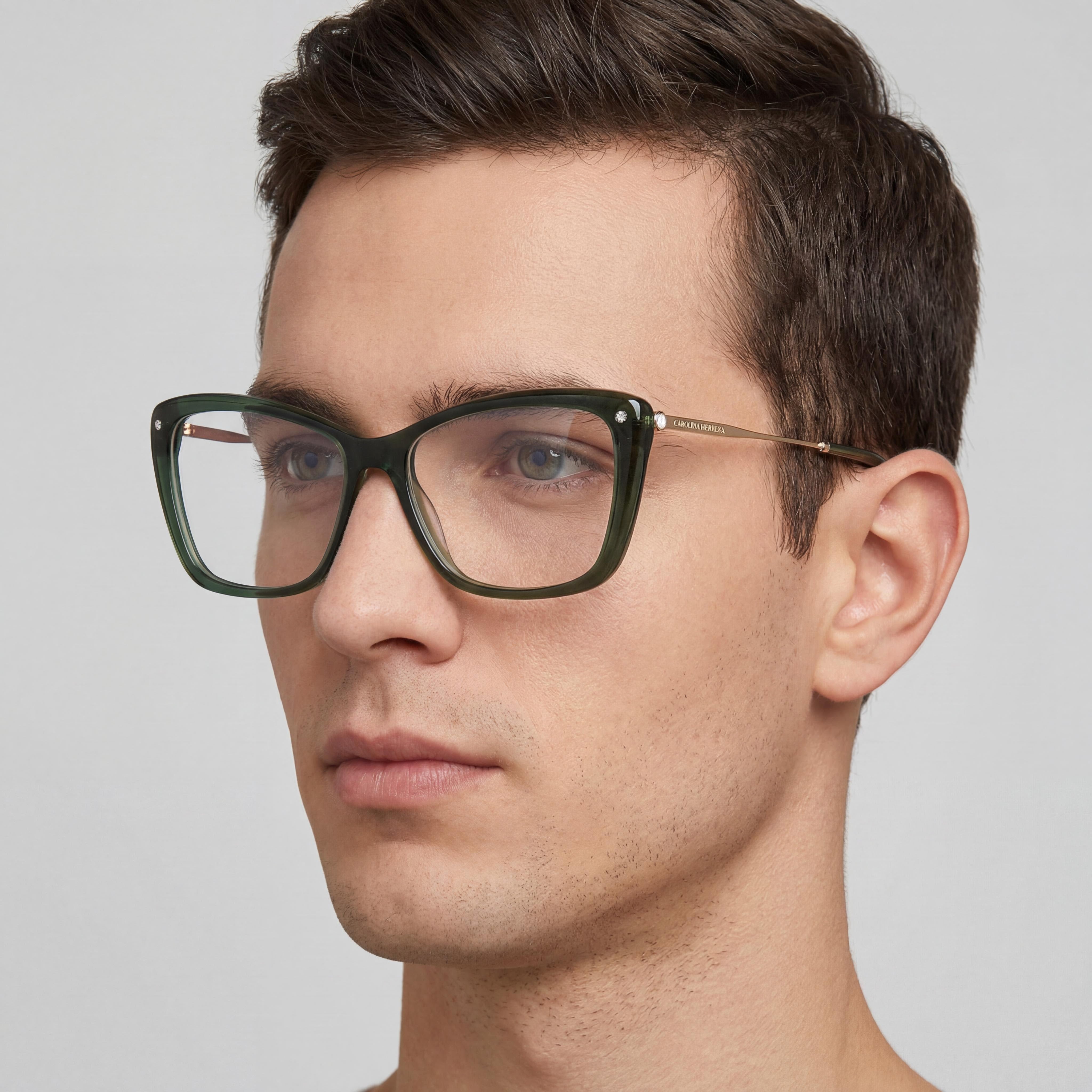 Carolina Herrera Her 0155 Men's Green Glitter Plastic Frame Non-Polarized Polycarbonate Lens Sunglasses 55mm, Photo 4