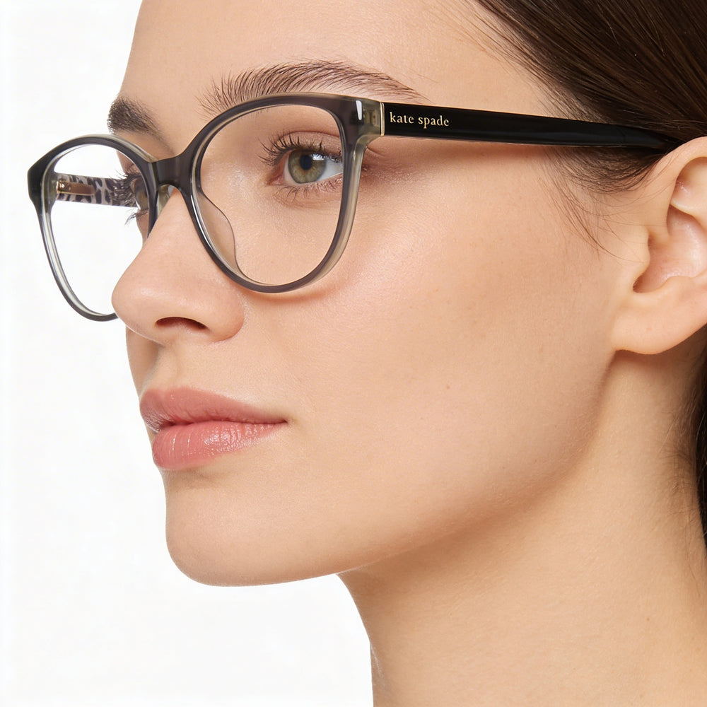 kate spade new york Rosalind/G Gafas de sol de plástico no polarizadas para mujer con montura gris y lentes grises de 50 mm
