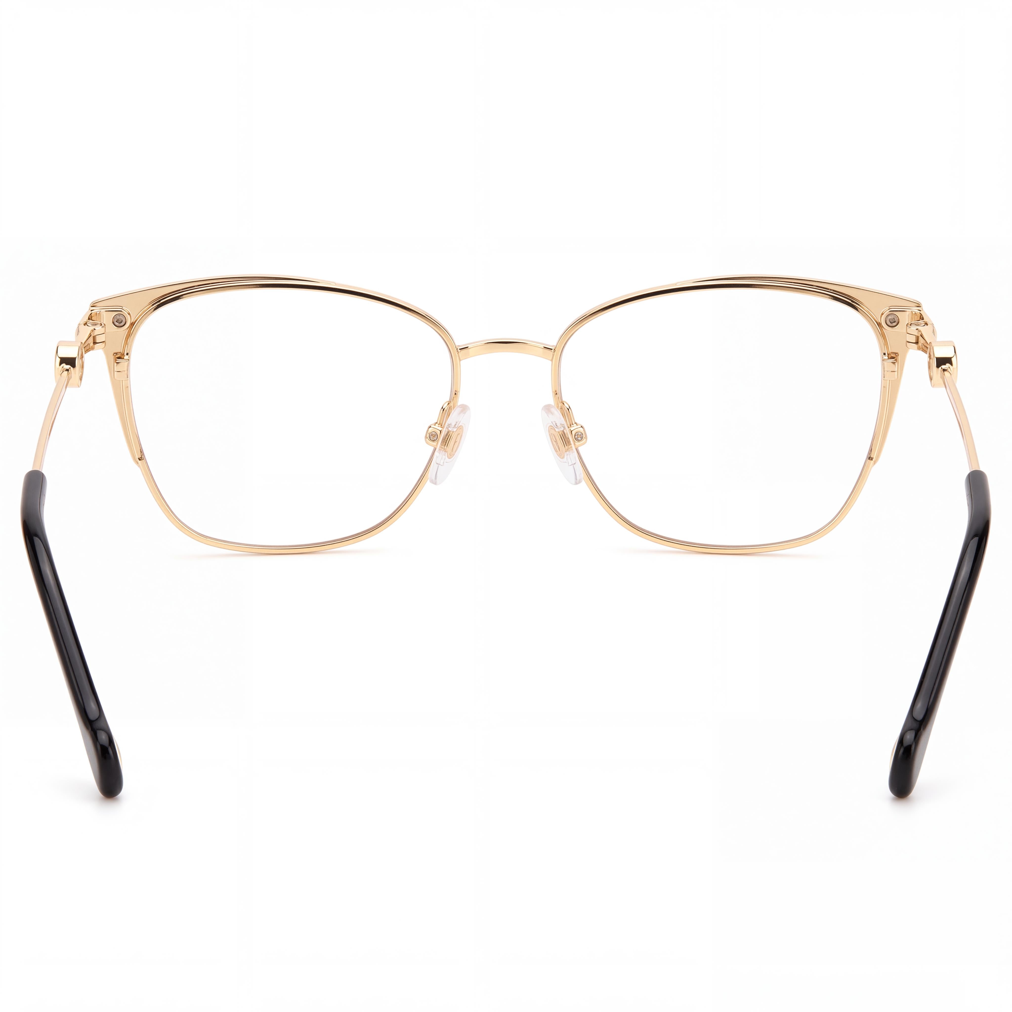 Carolina Herrera Modern Women's Black Gold Alloy Steel Sunglasses with Polycarbonate Lenses, 57mm Lens Width, Photo 3