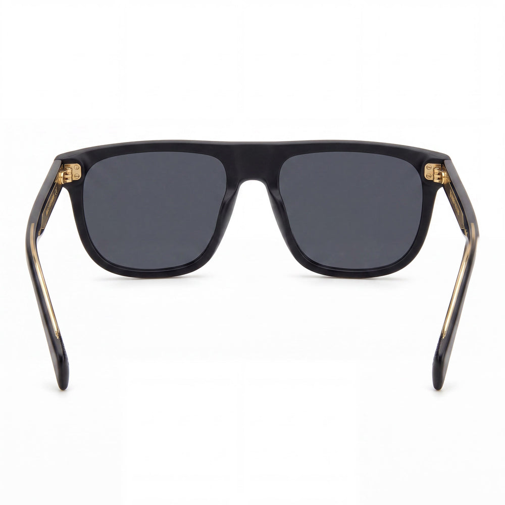 Gafas de sol David Beckham Db 7111/S para mujer, negro mate, dorado, acetato, gris, no polarizadas, 56-17-145