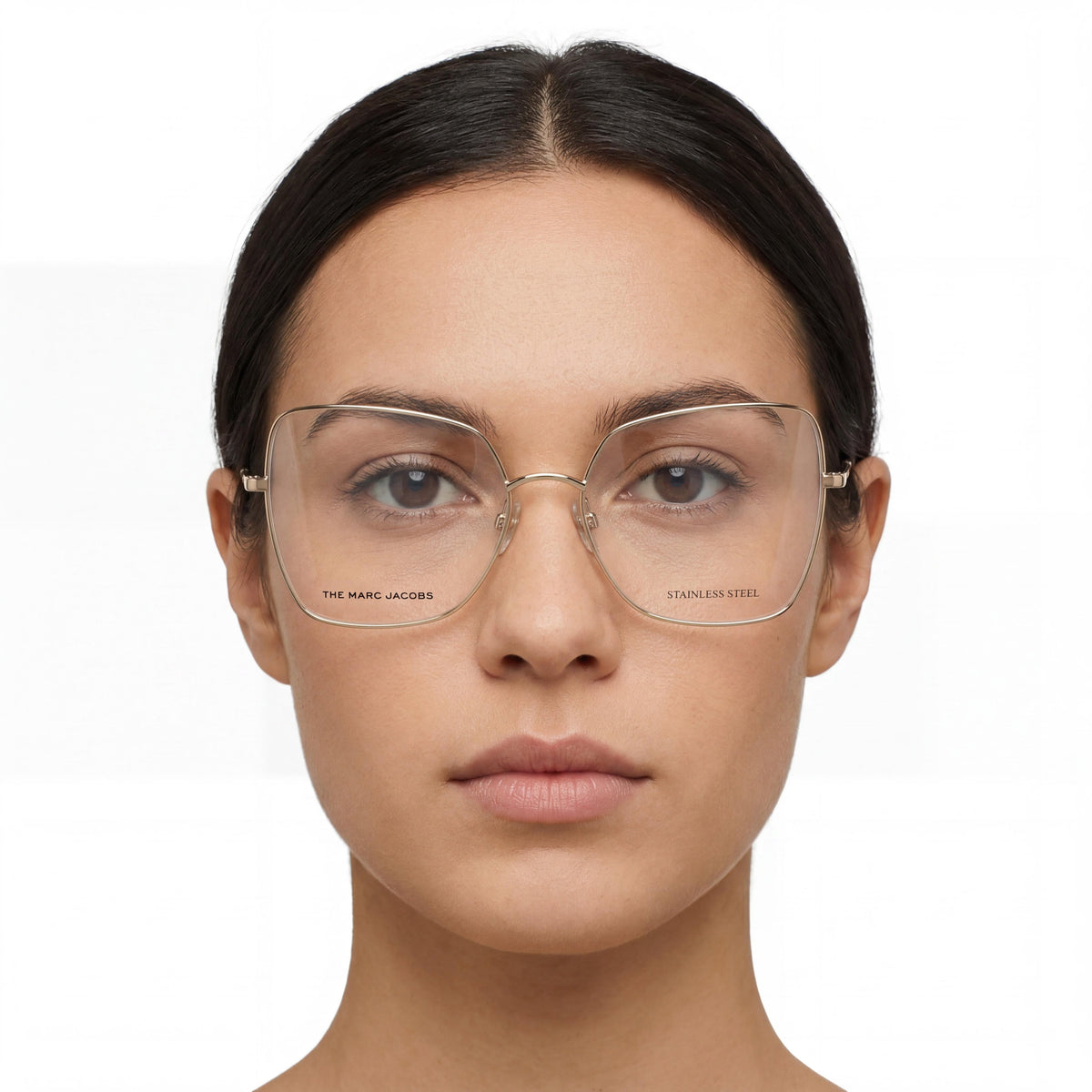 Marc Jacobs Marc 5910 Gold Rectangle Eyeglasses for Women, 57mm, Photo 3
