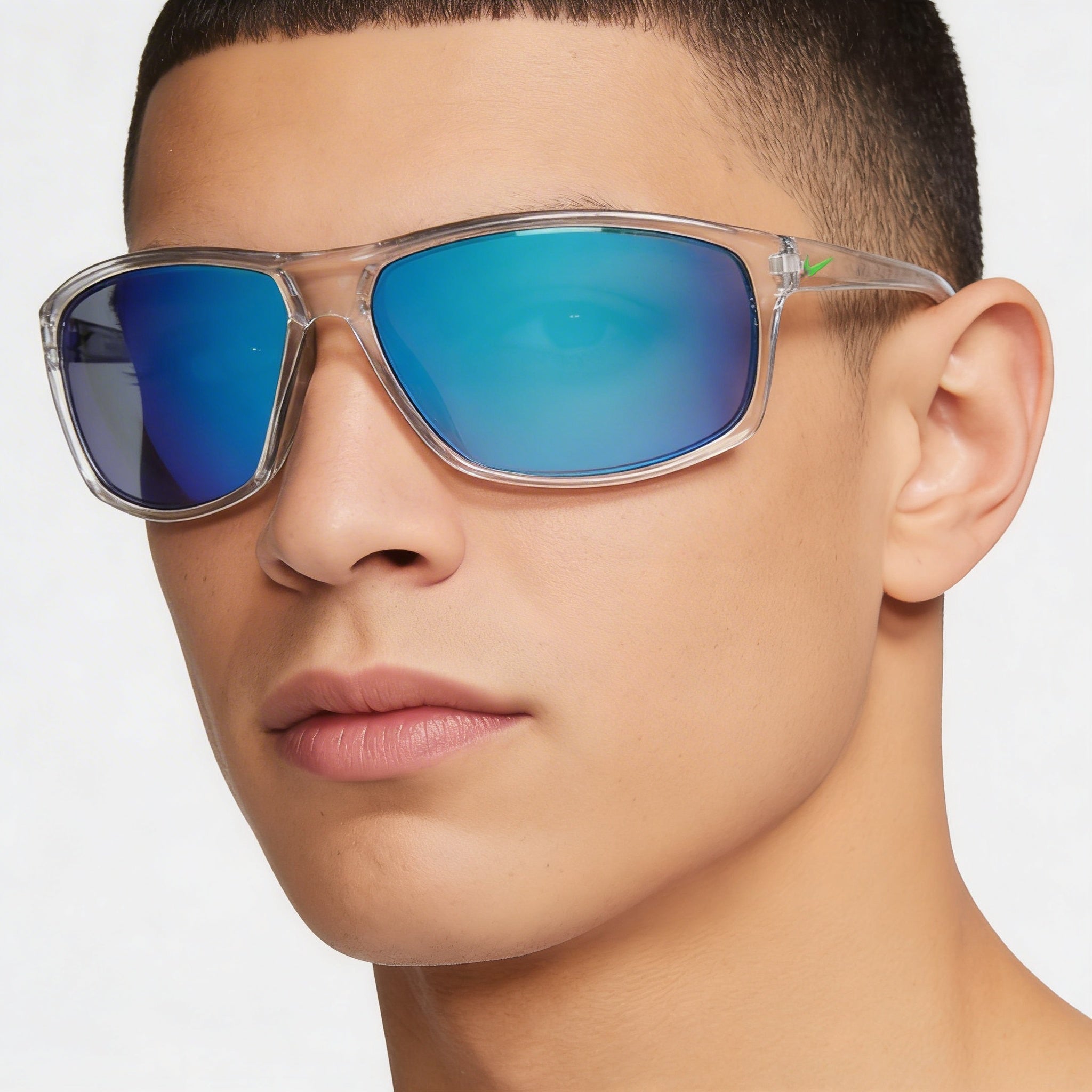 Nike Men's Adrenaline M Titanium Clear Grey Green Polycarbonate UV Protected Non-Polarized Sunglasses 64mm, Photo 4