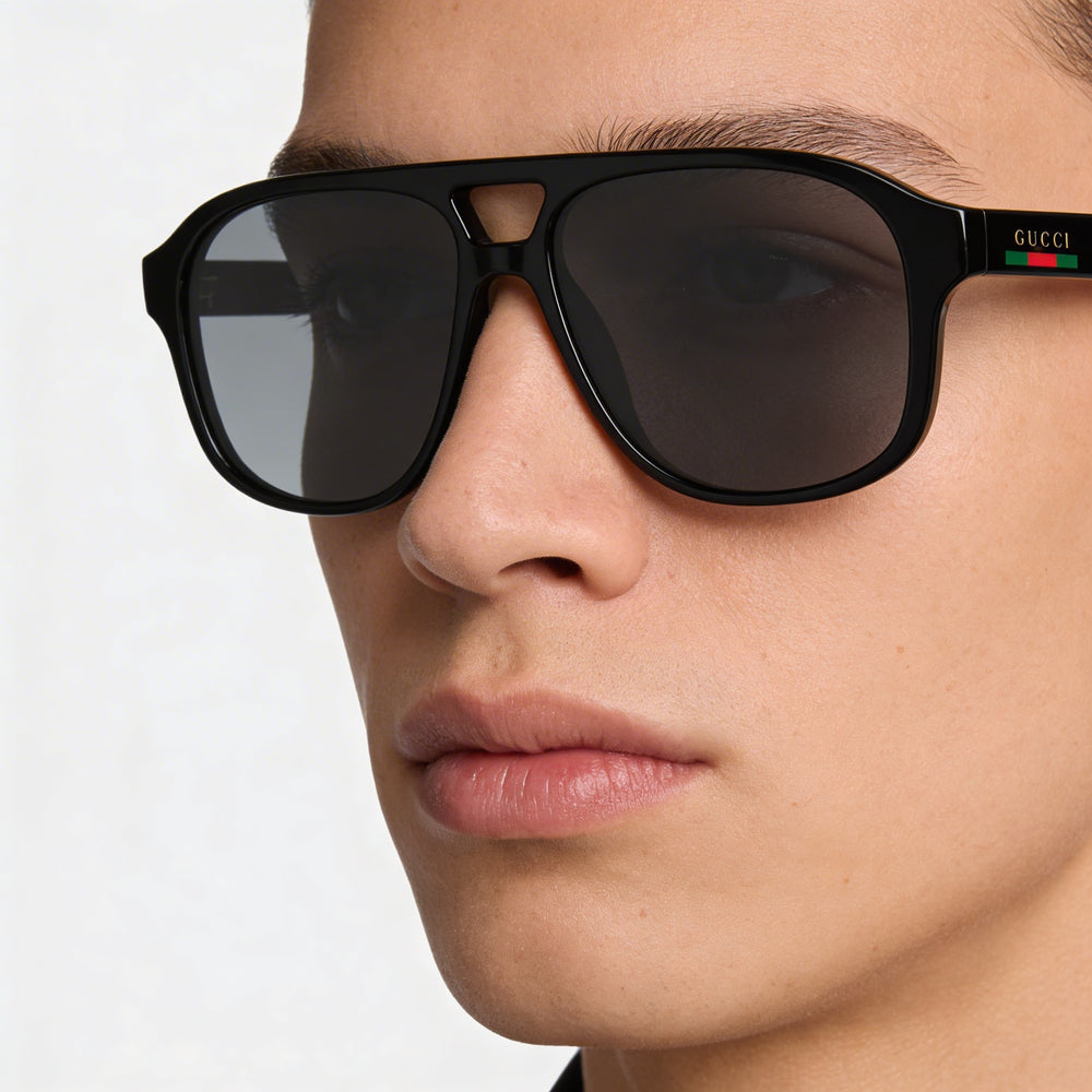 Gucci Modern GG1856S Unisex Injection Sunglasses - Black Frame, Black Lens, 18mm Bridge, 145mm Temple