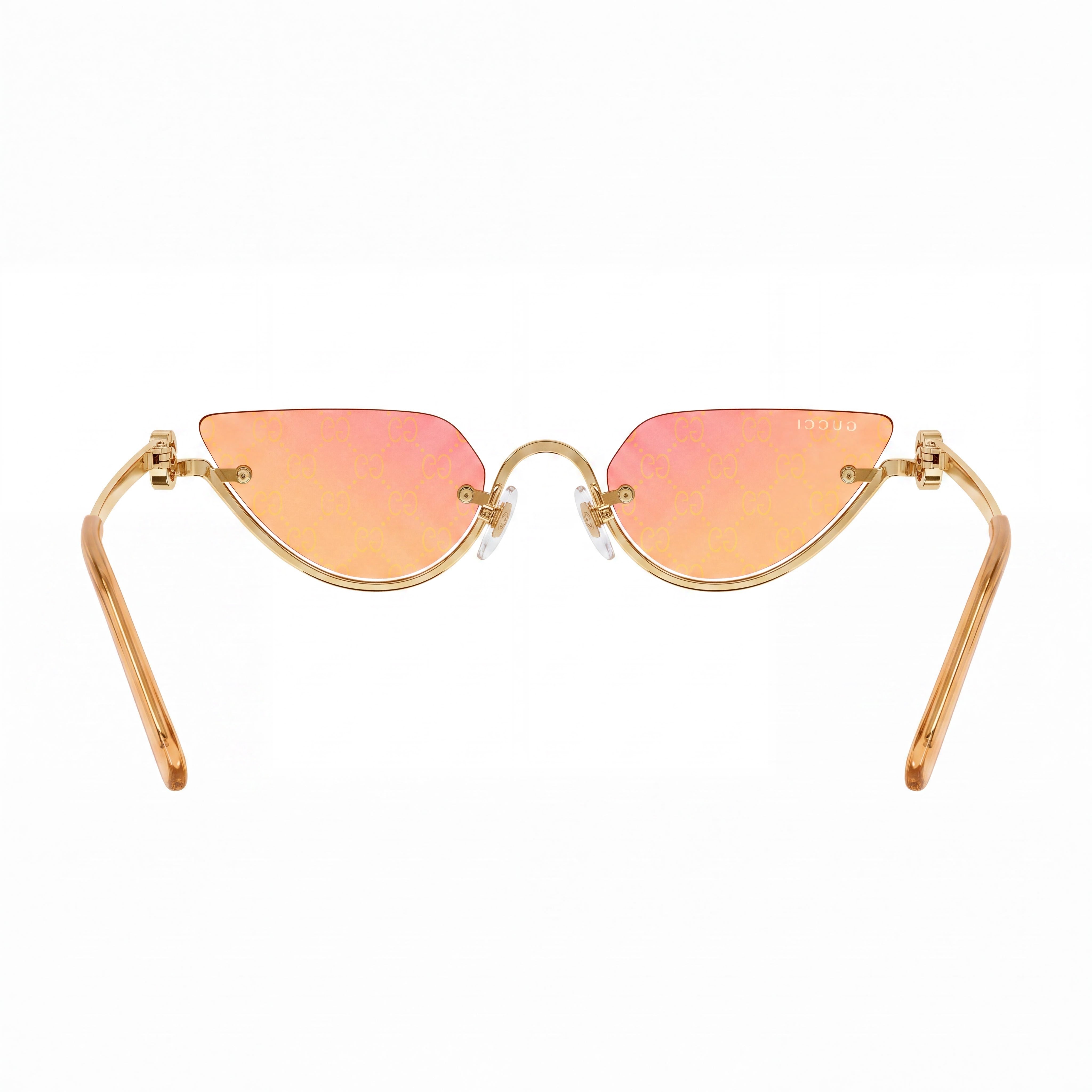 Gucci Gafas de Sol de la Colección Casual para Mujer con Montura de Acetato Dorado y Lentes de Acetato Amarillo, Talla 53-21-135mm, Photo 3
