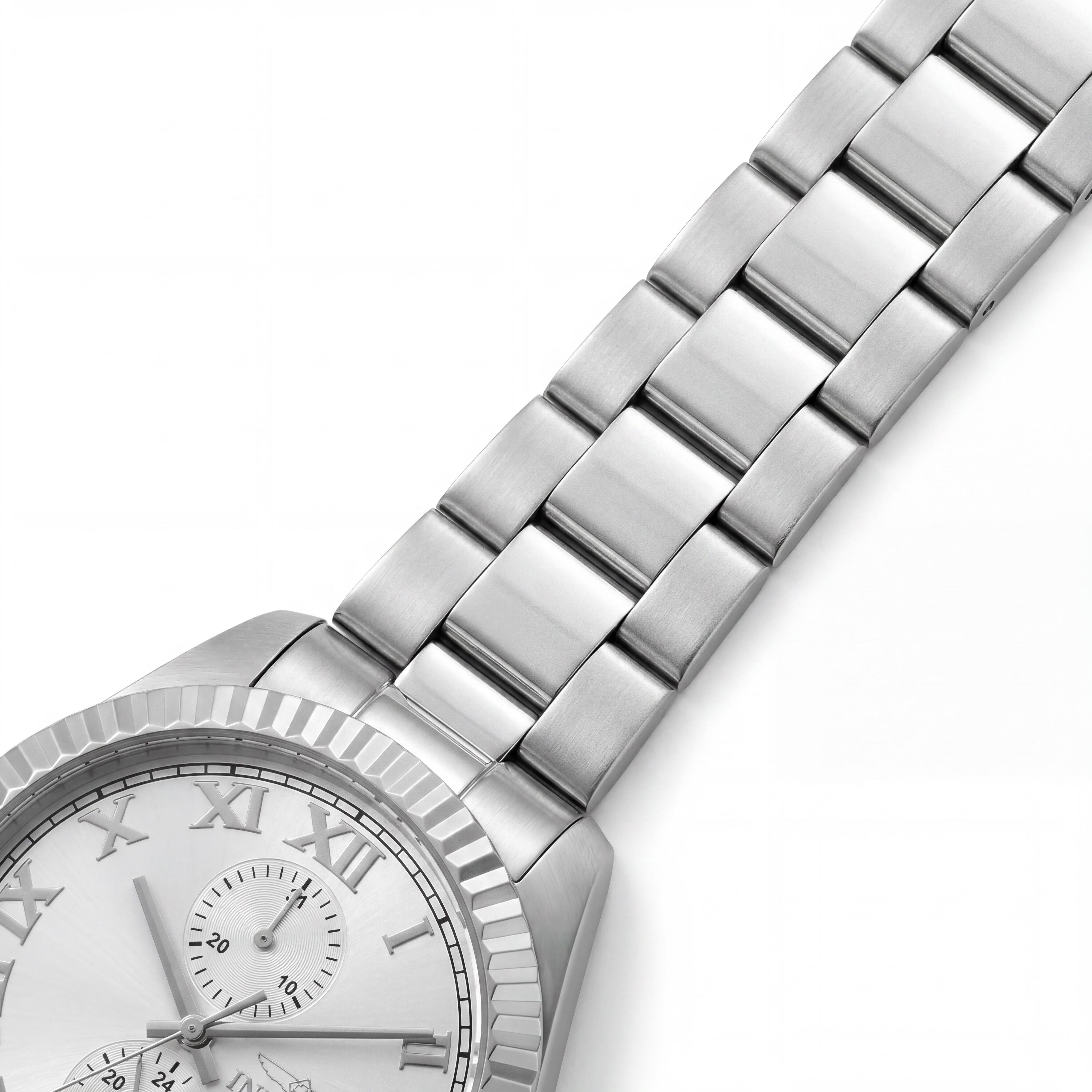 Invicta Specialty 47421 Reloj cronógrafo unisex de acero inoxidable plateado con cristal mineral, resistente al agua 50m, 43mm, Photo 3