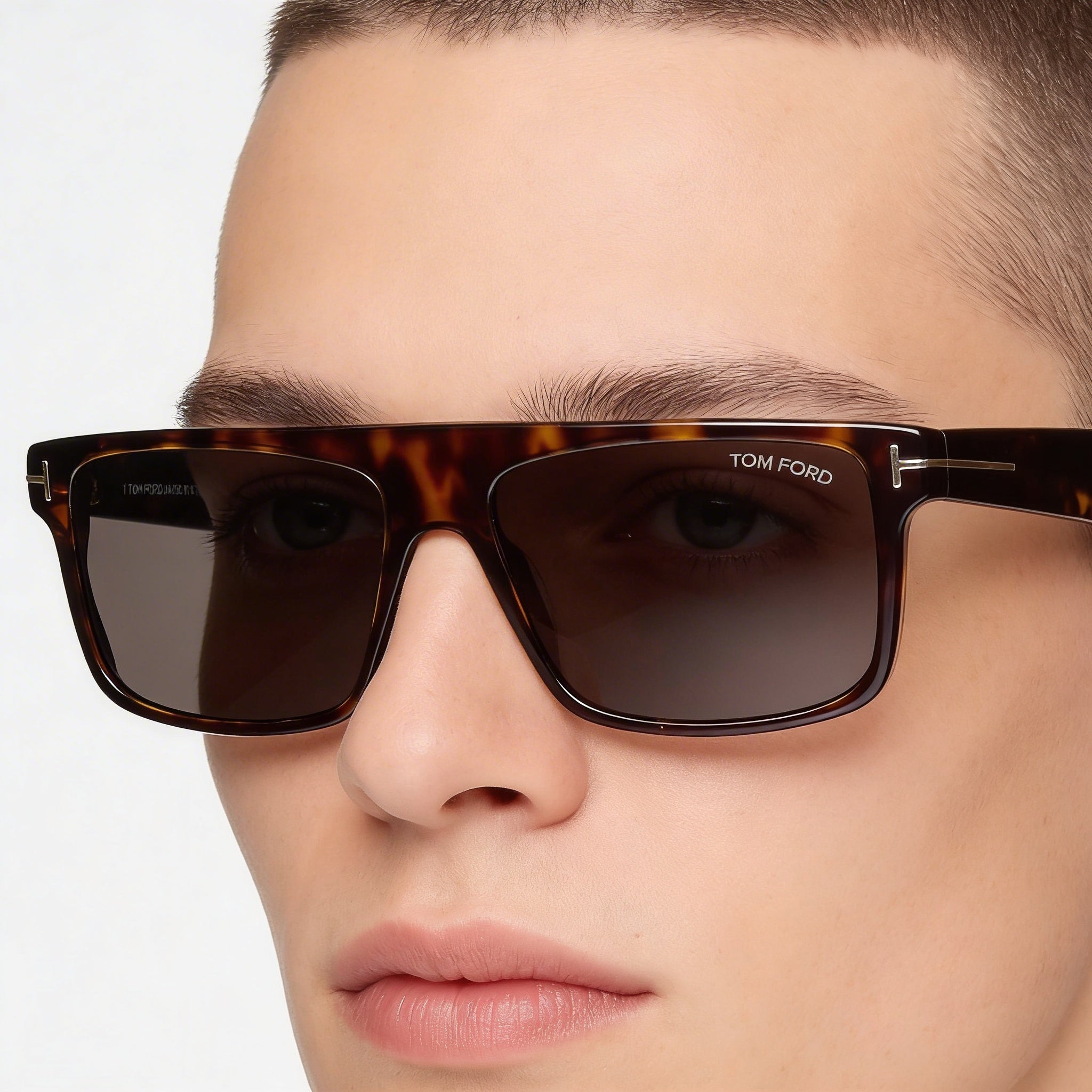 Tom Ford FT0999 Philippe-02 Gafas de Sol Unisex de Plástico Pantografiado Dark Havana Smoke Dark Grey Protección UV No Polarizadas 58mm, Photo 2