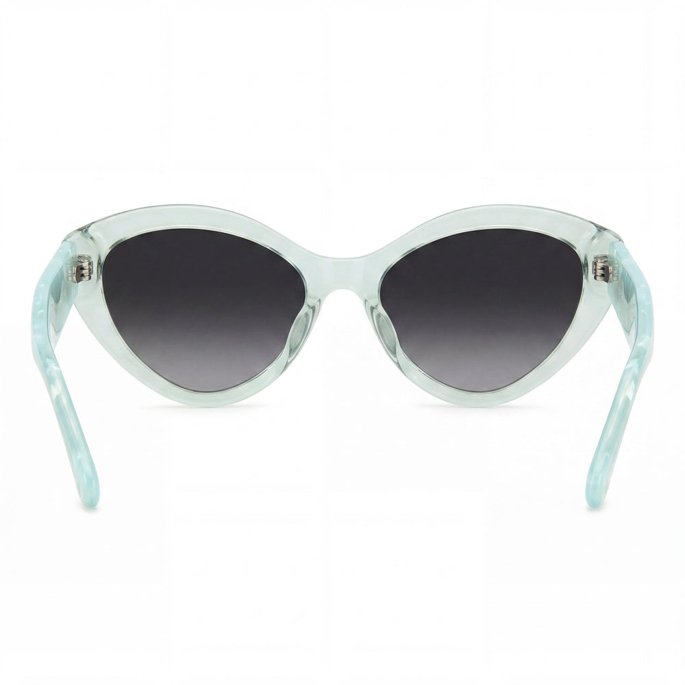 Kate Spade New York Seasonal Women’s Acetate Teal Sunglasses with UV Protection, Dark Grey Shaded 55mm