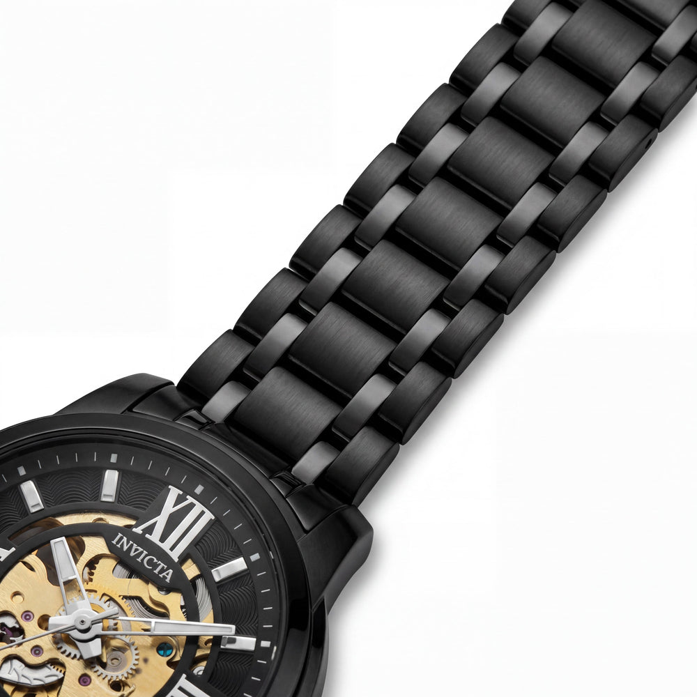 Invicta Objet D Art Collection 69507 Unisex Automatic Movement Stainless Steel Black Dial Wrist Watch 41mm
