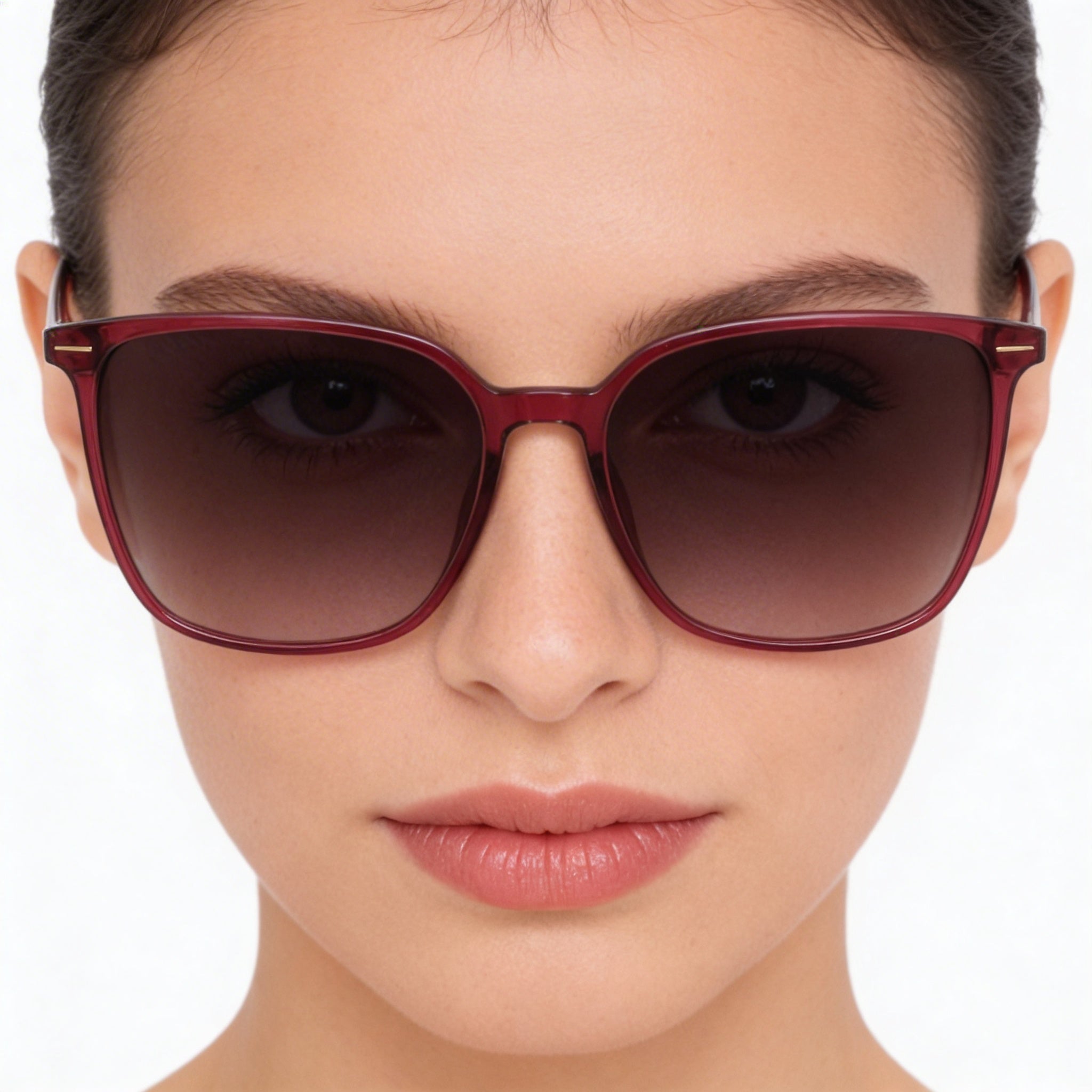 Hugo Boss Modern Lightweight Light Acetate Burgundy UV Protection Sunglasses for Women 57-16-140mm, Photo 5
