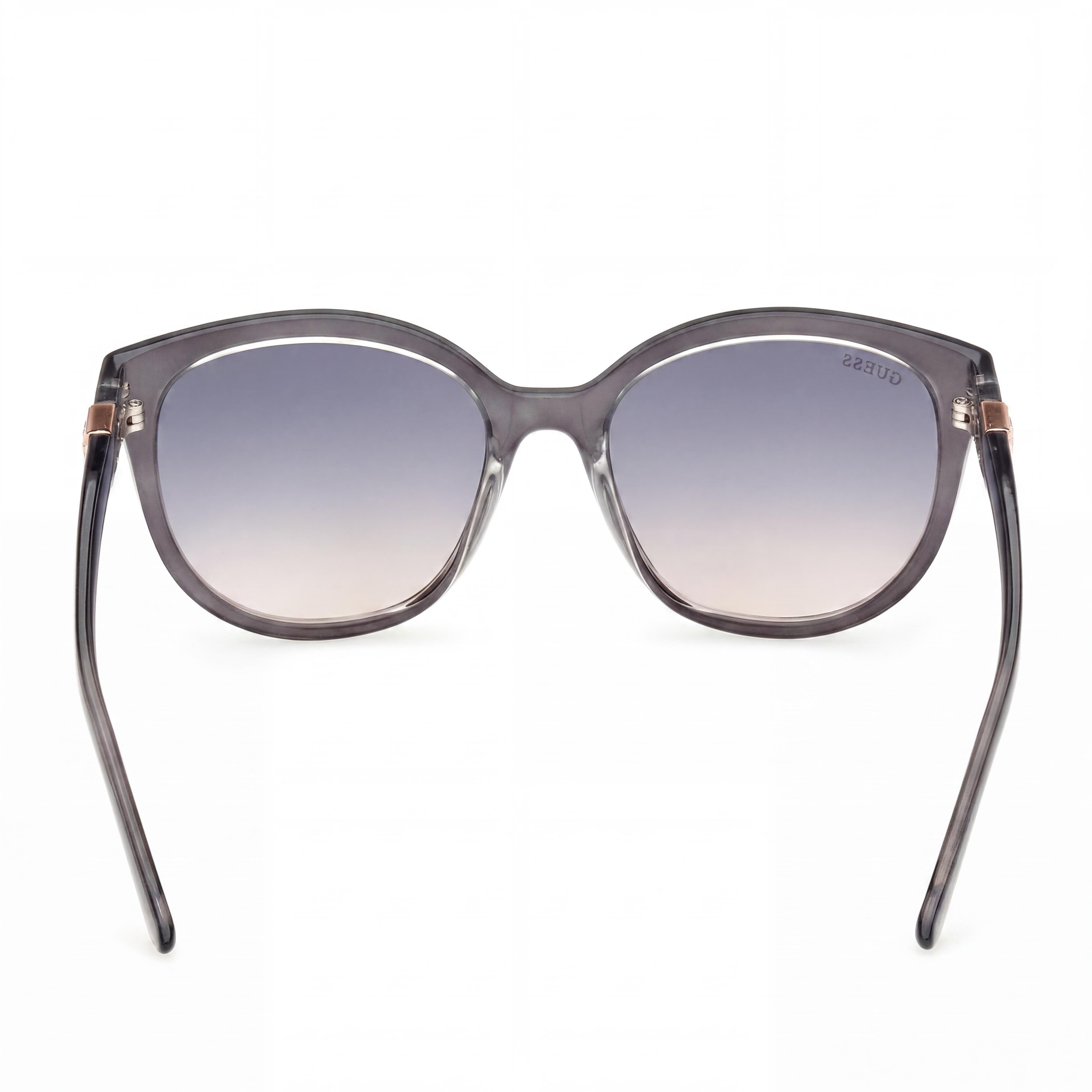 GUESS Modern Women's Grey Injected Cat-Eye UV Protected Sunglasses with Grey Gradient Lenses 56mm, Photo 4
