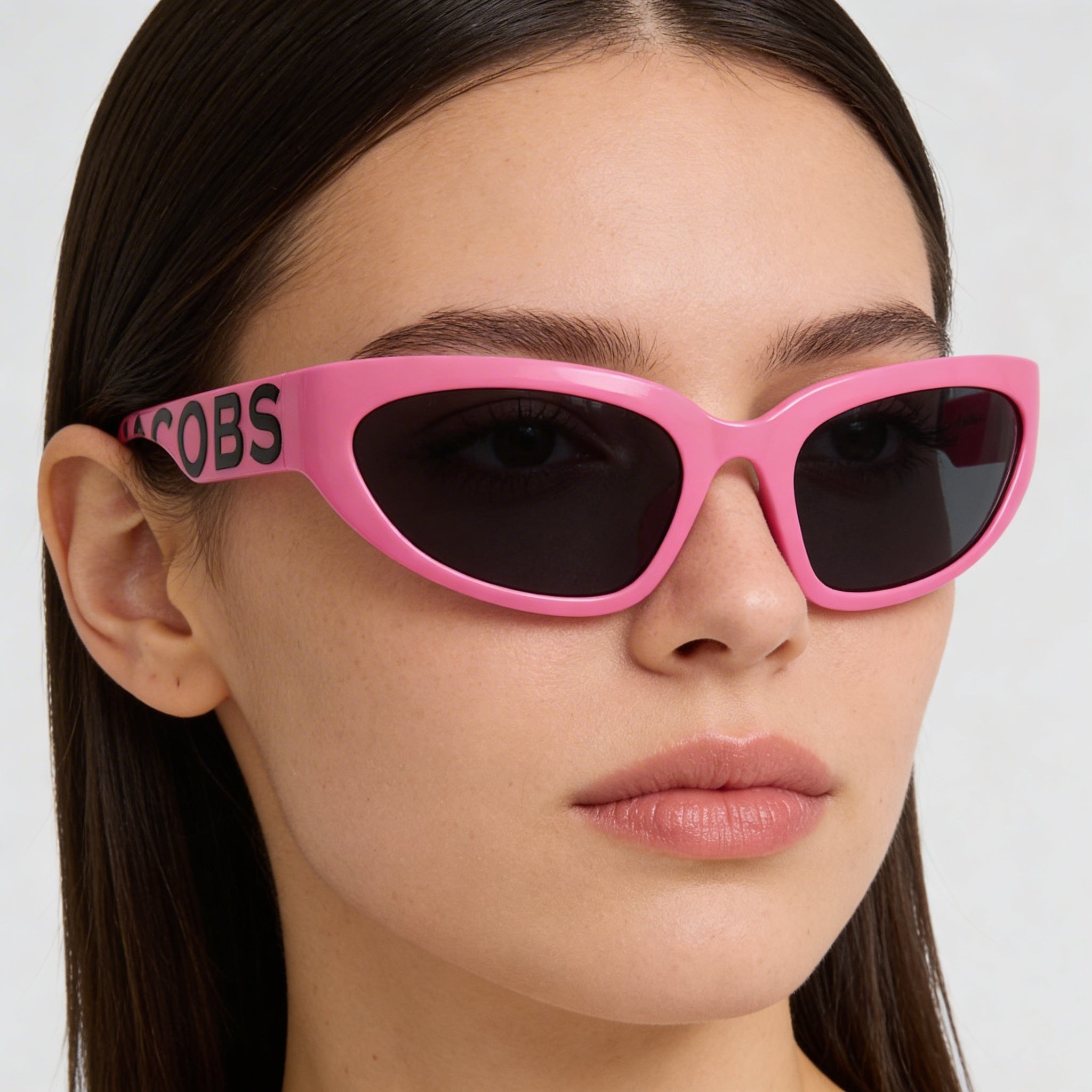 Marc Jacobs MARC 738/S Women's Fuchsia Black Cellulose Propionate Grey Non-Polarized Sunglasses 61mm, Photo 4