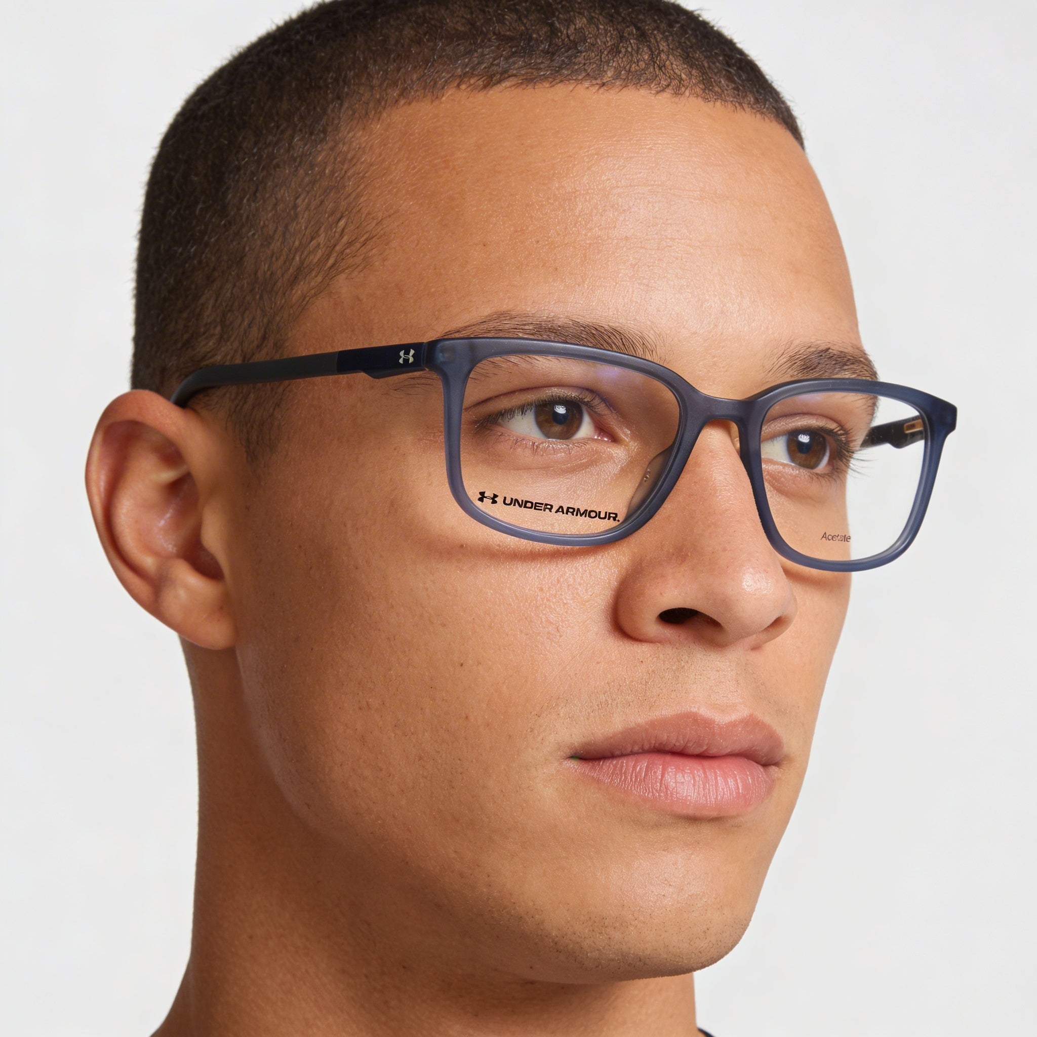 Under Armour Ua 5010 Men's Eyewear with Blue Plastic Frame and Blue Non Lenses 53-19-145, Photo 5
