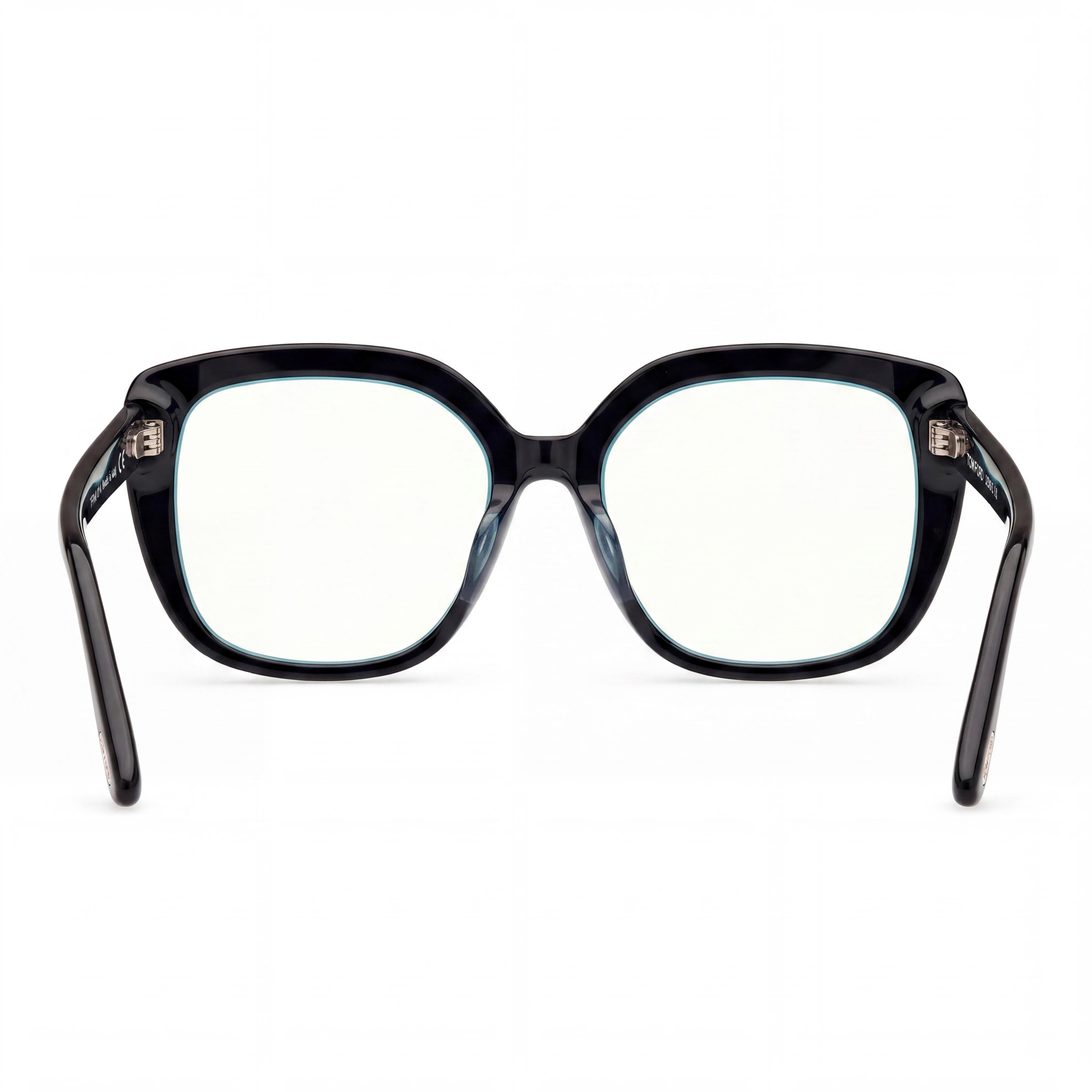 Marcolin FT6043-B Women's Shiny Black Blue Filter Plastic Frame, Black Non-Polarized Lenses 53mm, Photo 2