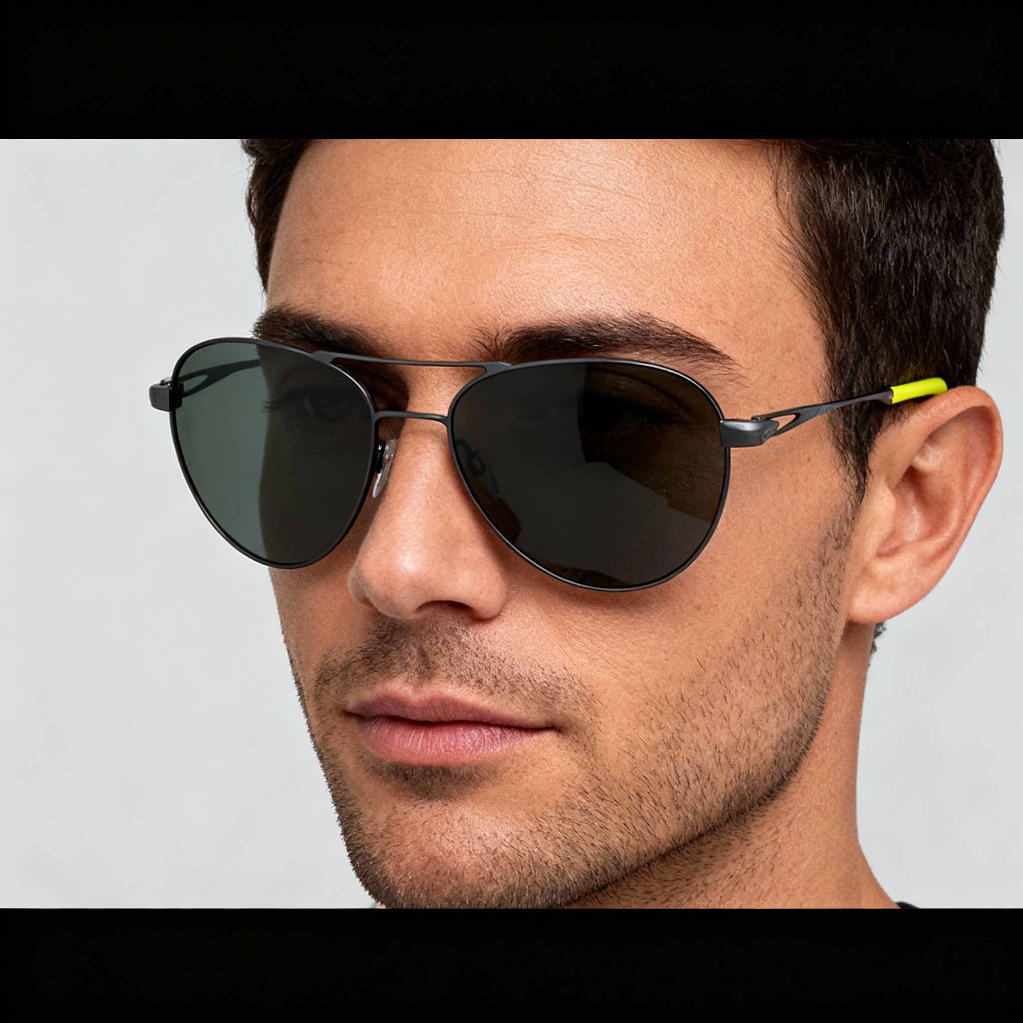 Nike Ace Driver I Ev24041 Men's Polarized Plastic Sunglasses, Satin Gunmetal Green, 59mm, Photo 4