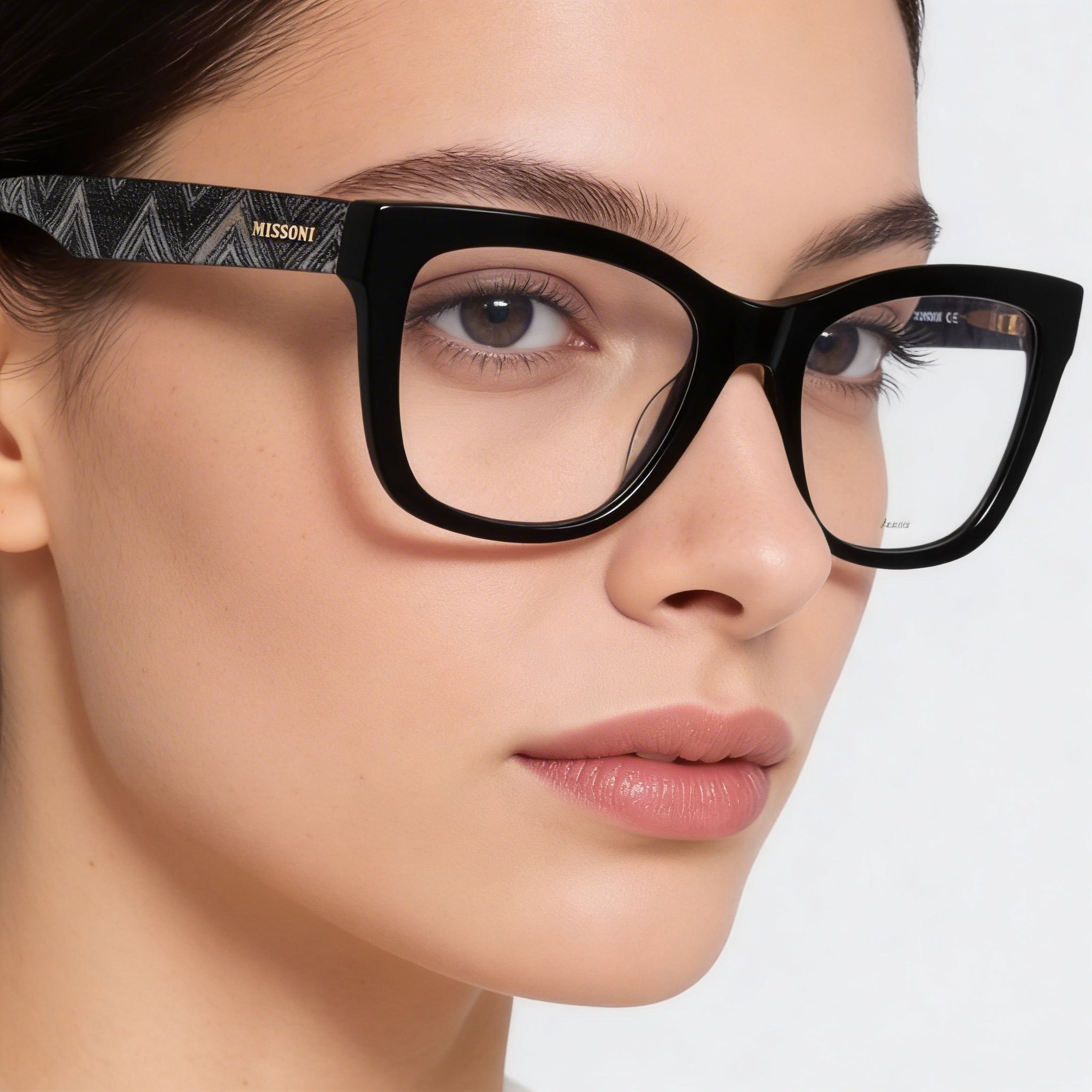 Gafas Missoni Casual para Mujer, Acetato Negro, Tamaño del Armazón 53mm Lente, 19mm Puente, 140mm Patilla, Photo 3