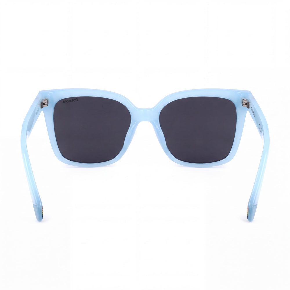Polaroid 6192/S Sky Blue Black Polycarbonate Grey Polarized UV Protected Sunglasses for Women 54mm