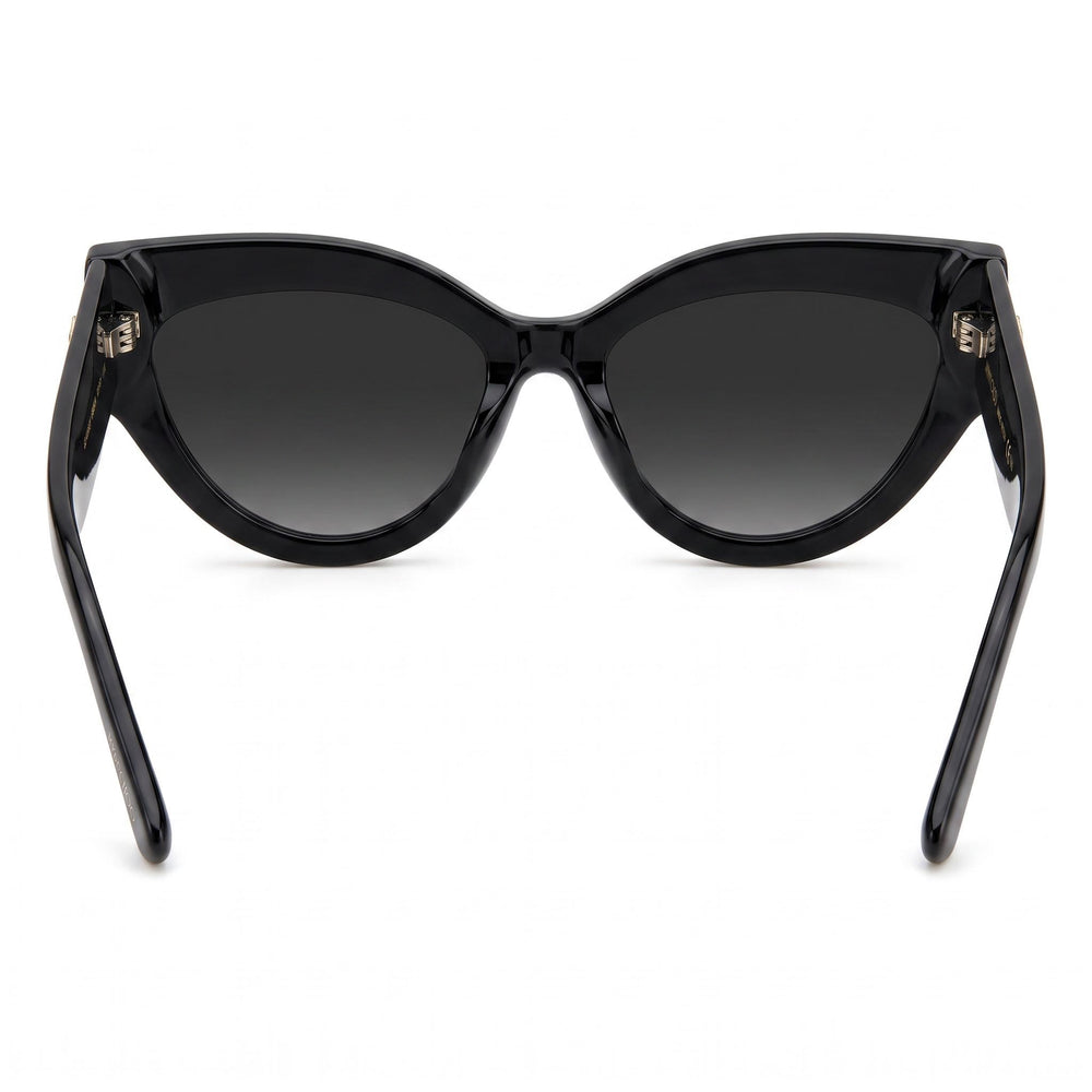 JIMMY CHOO Sonja/G/S Women's Sunglasses with Black Acetate Frame and UV Protected Black Lenses 55mm