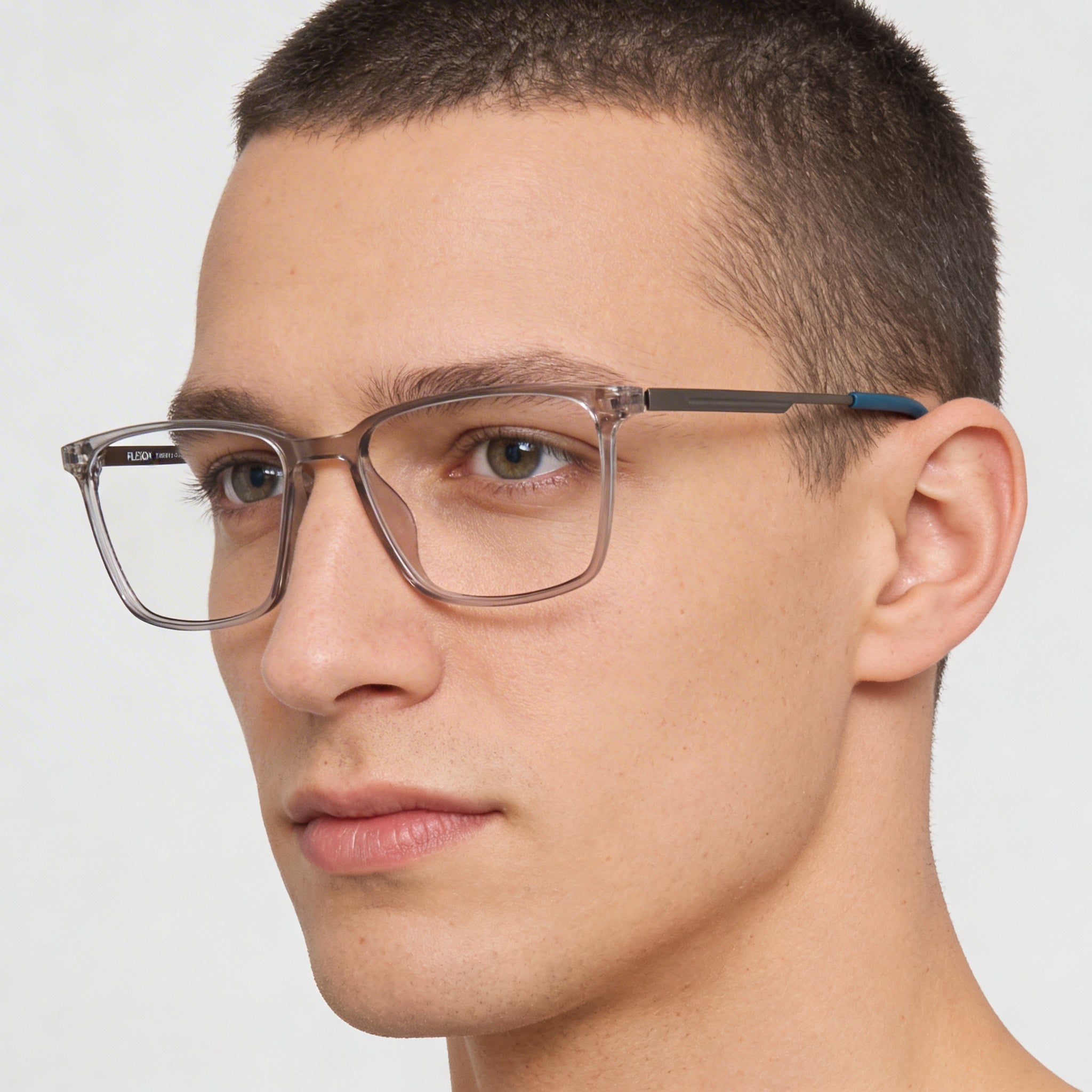 Flexon Ep8023 montura gris INJ-ULTEM para hombre con lentes polarizadas multicolores 53-17-145, Photo 4
