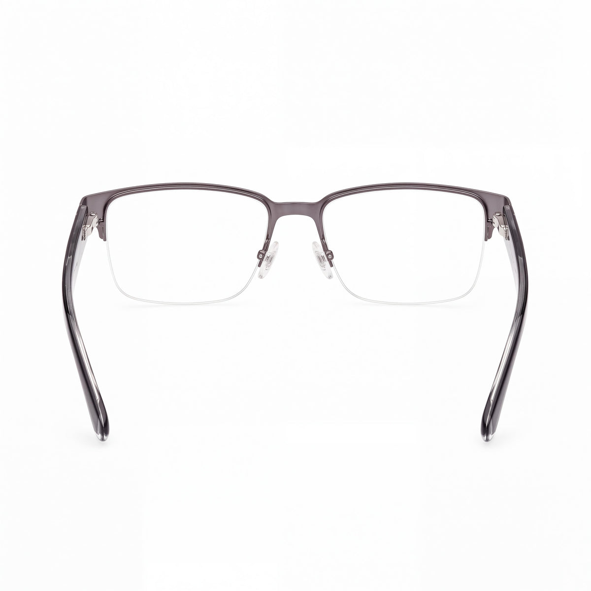 GUESS Gu50095 Men's Metal Frame Optical Eyeglasses with Clear Lenses, Matte Gunmetal Black Crystal 53mm, Photo 3